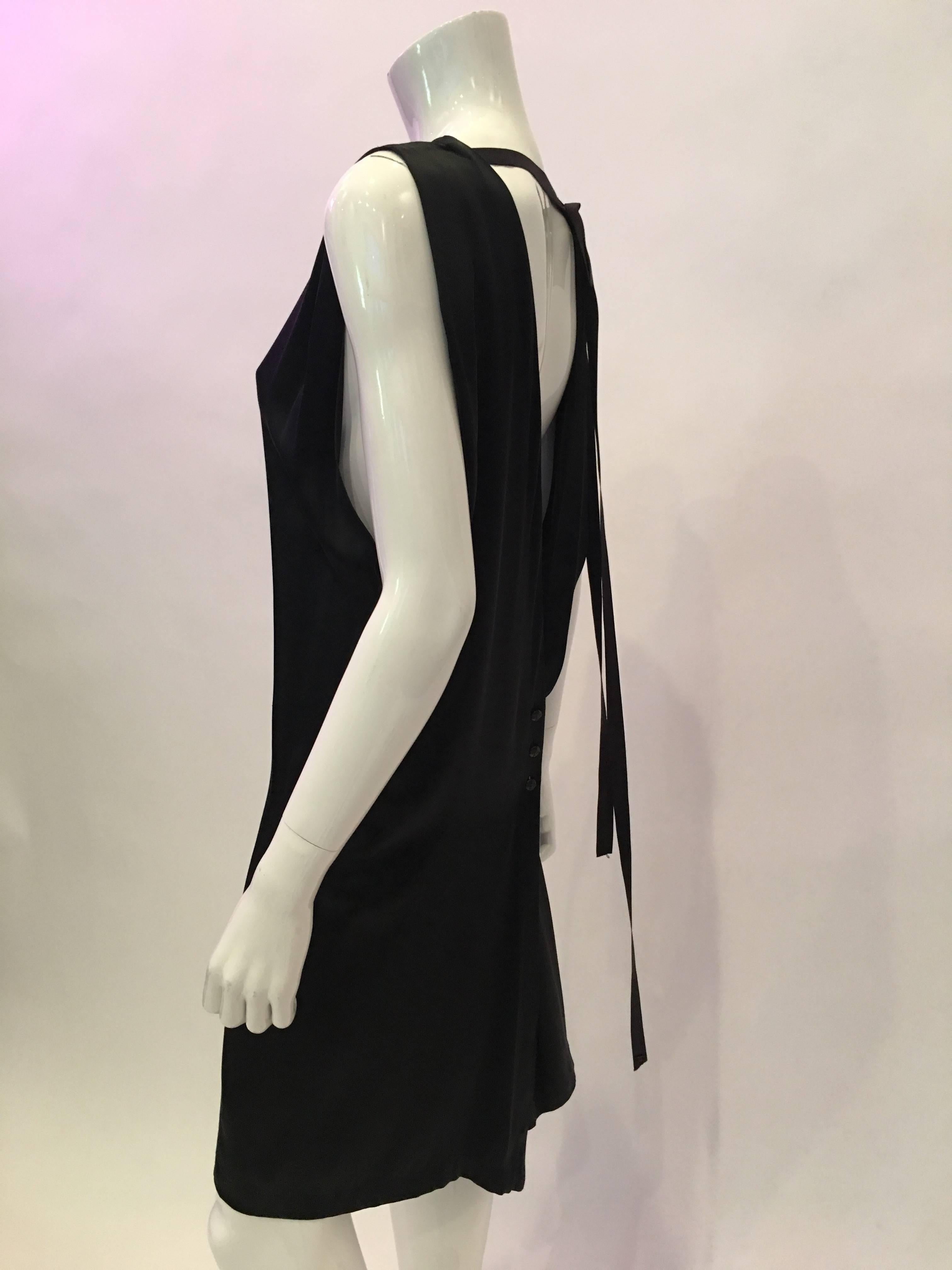Chanel Black Silk Dress  In Good Condition For Sale In Los Angeles, CA