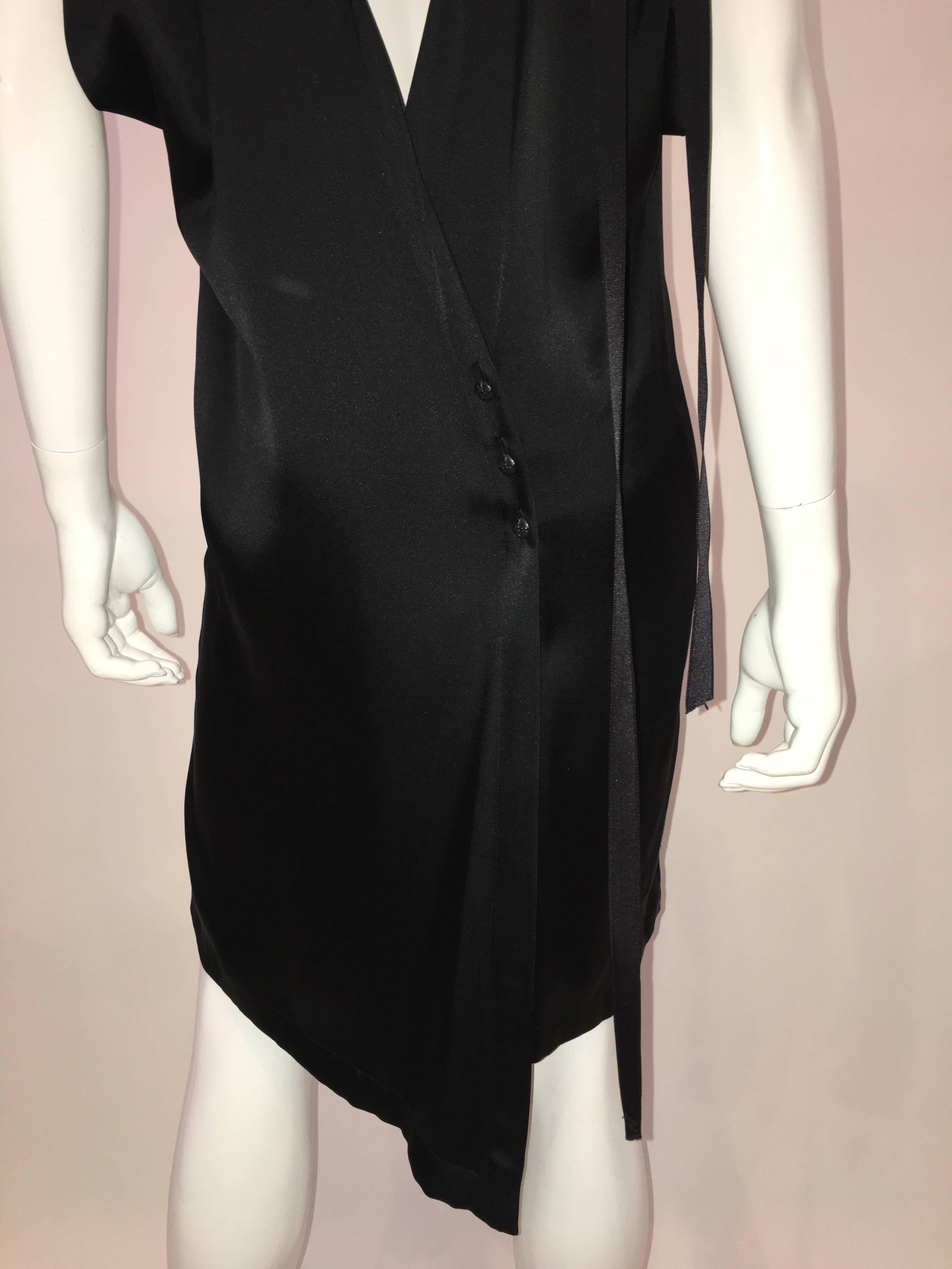 Women's or Men's Chanel Black Silk Dress 