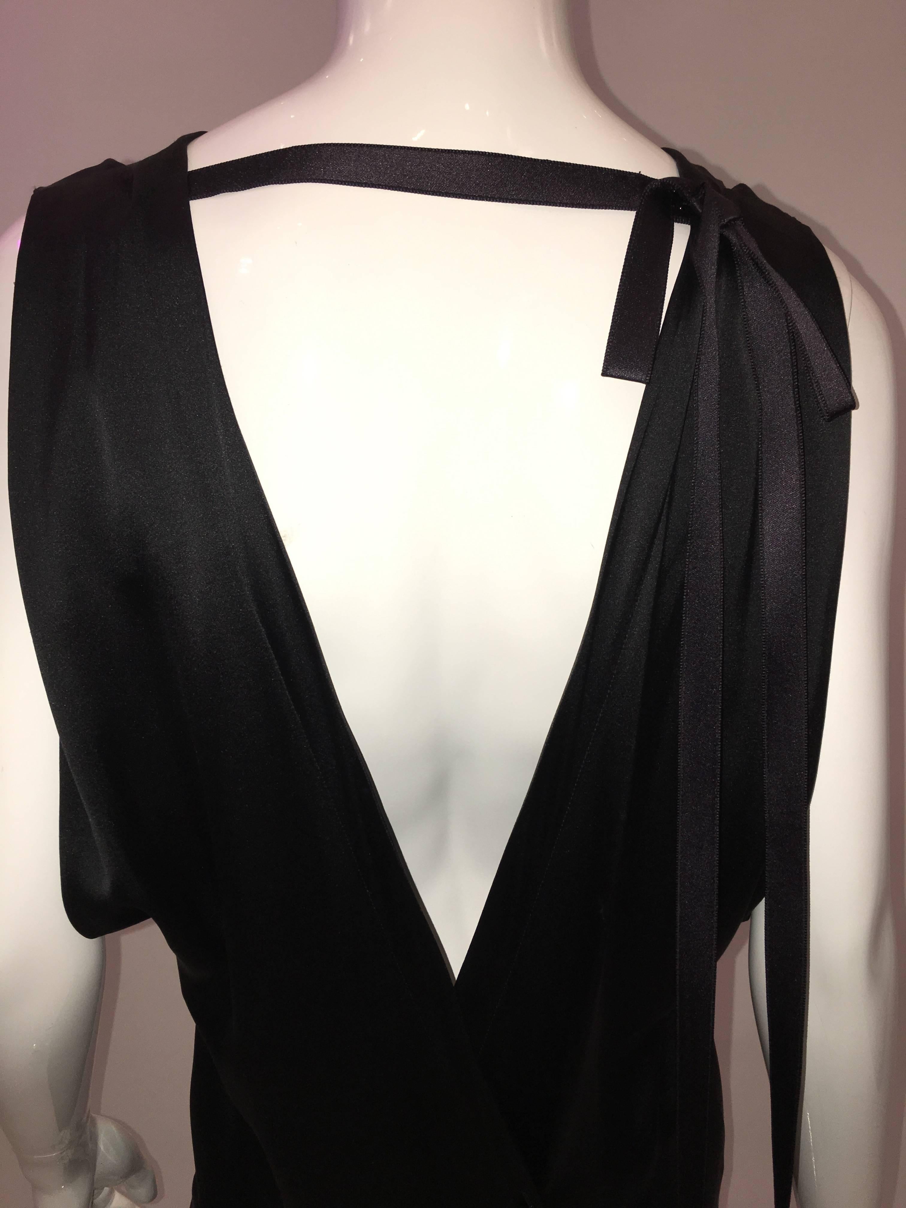 Chanel Black Silk Dress  For Sale 1