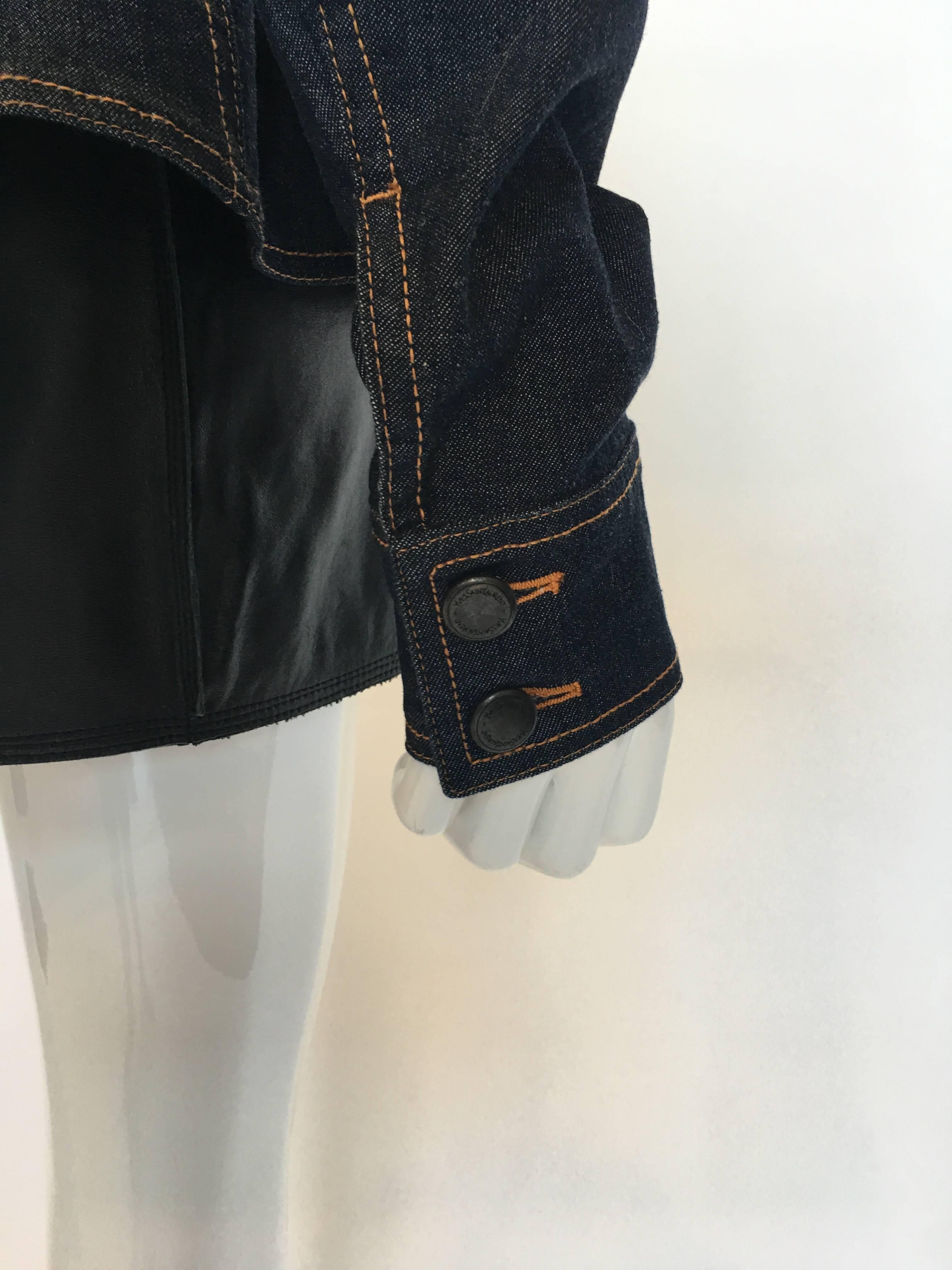 Yves Saint Laurent Denim Jacket, 1990s   In Good Condition For Sale In Los Angeles, CA