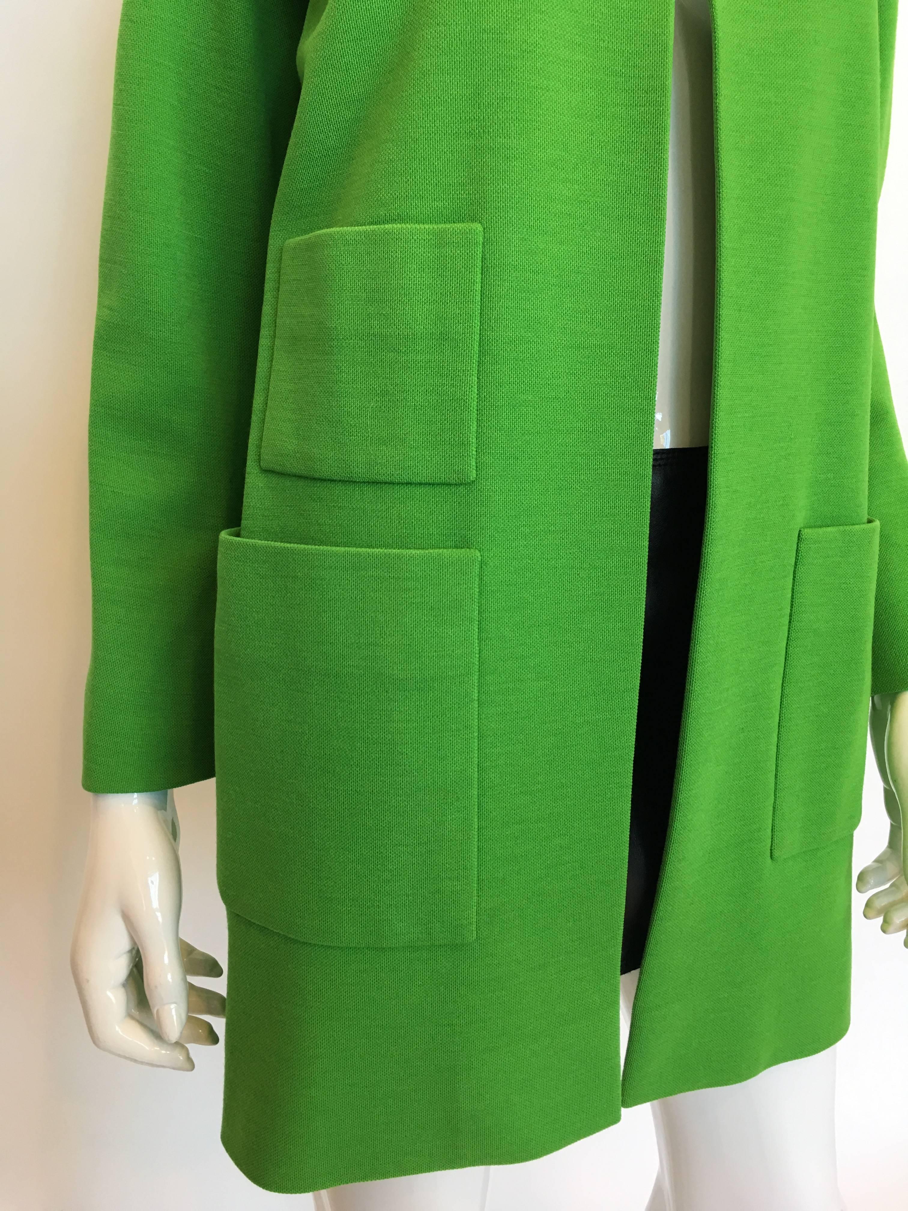 Vert Manteau vert Kelly Norell vintage des années 1960 en vente
