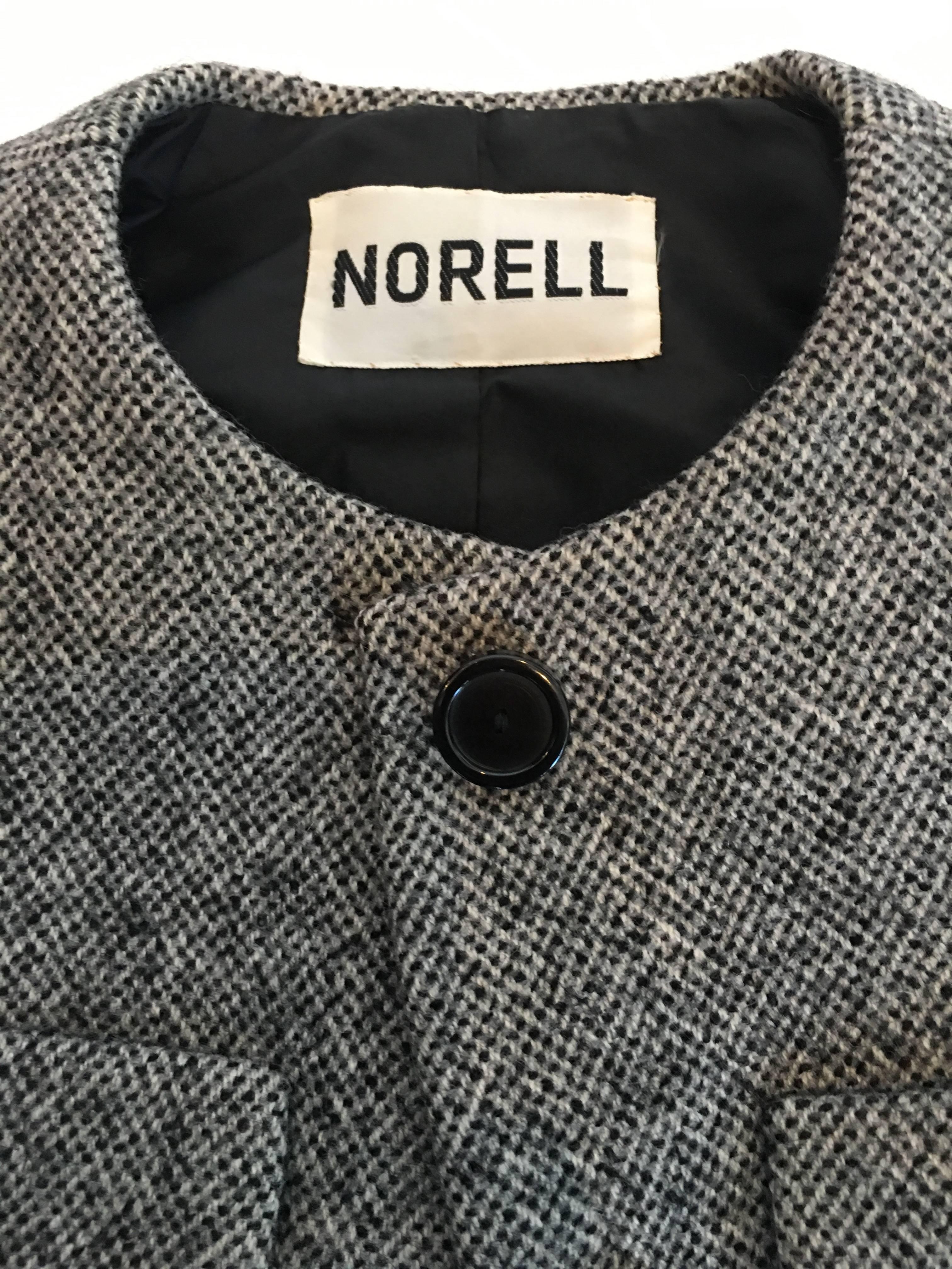 Tailleur jupe en tweed vintage Norell des années 1960 en vente 2