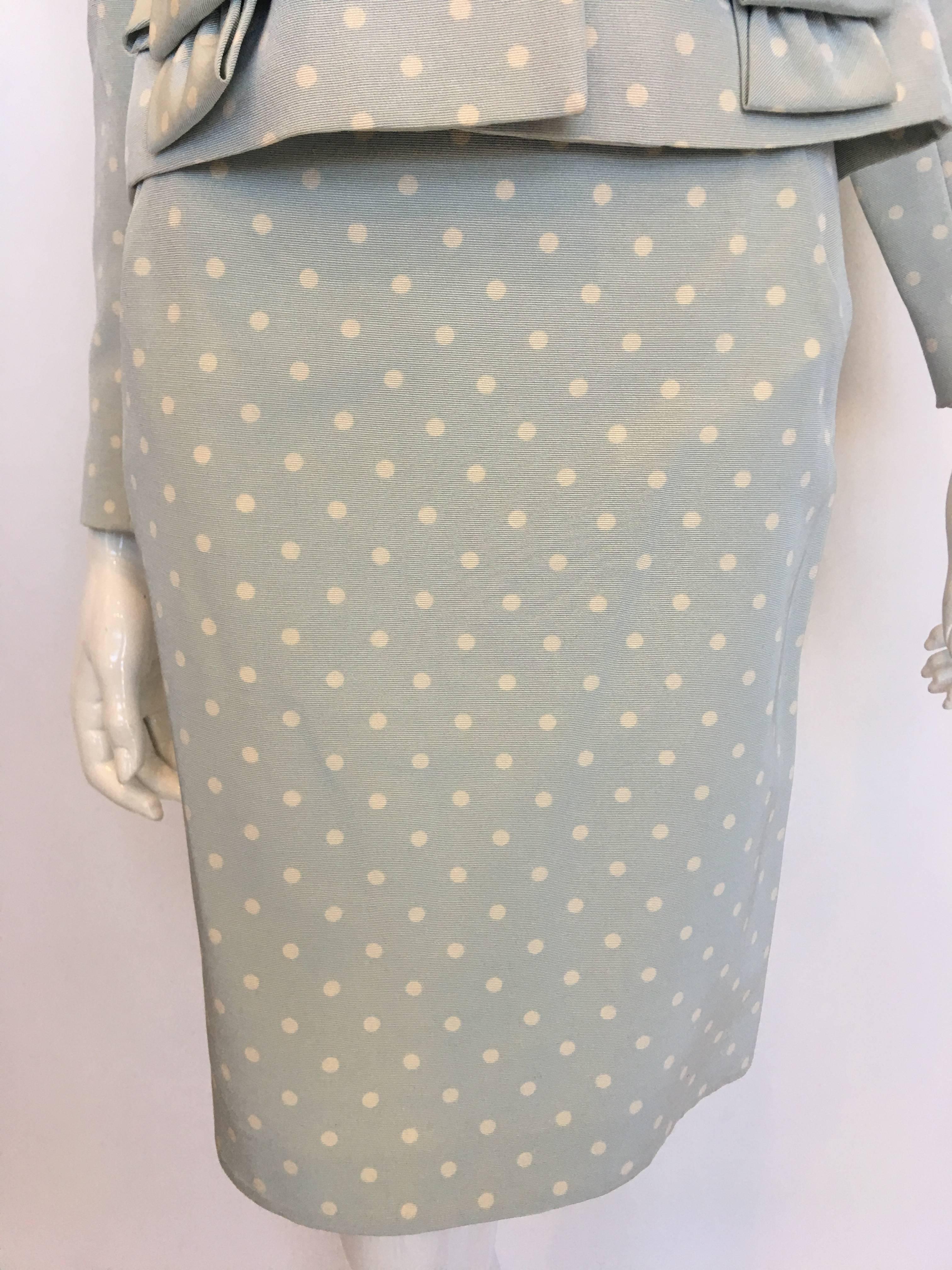 Women's or Men's Givenchy 1990's Polka Dot Skirt Suit For Sale