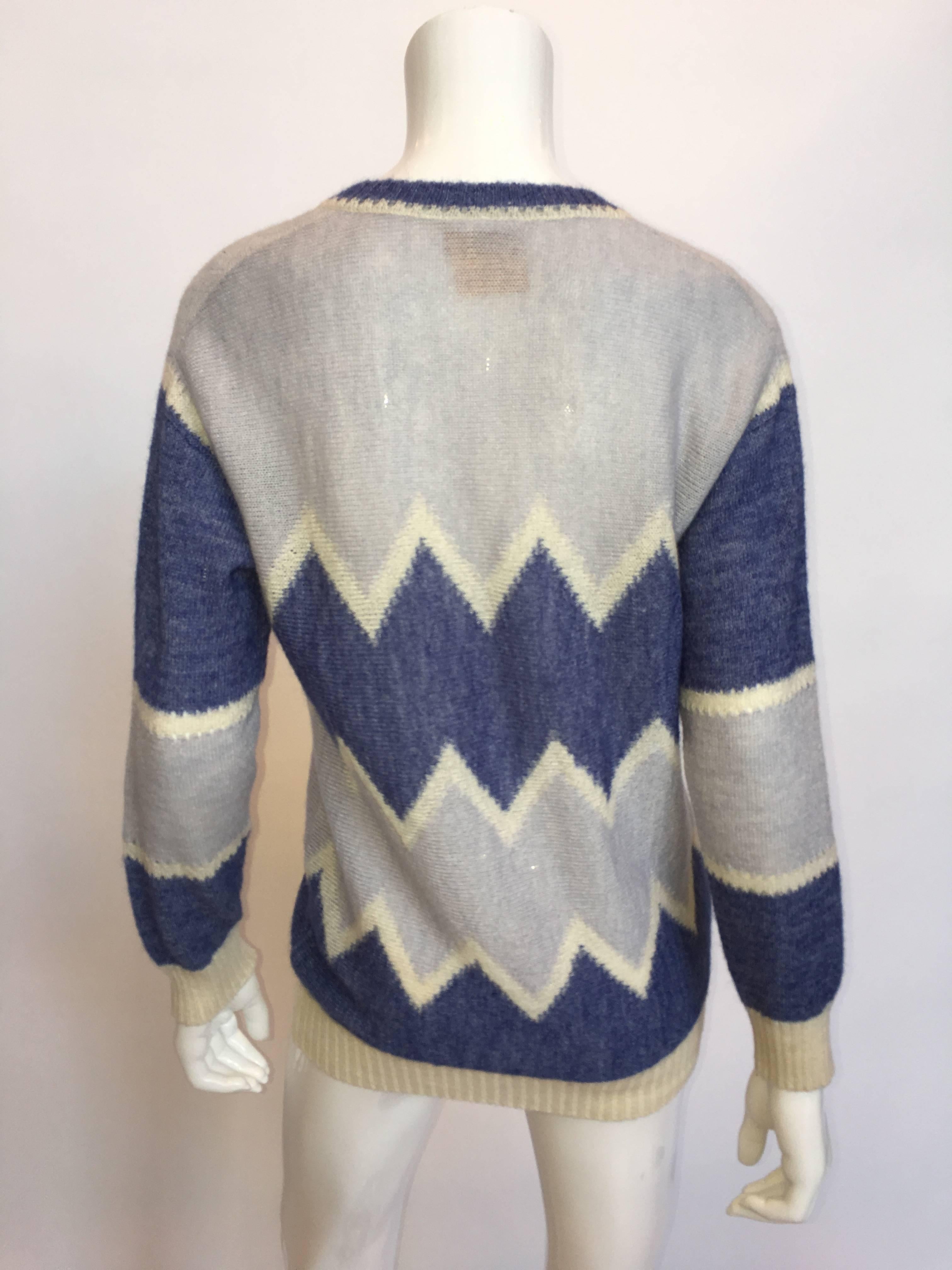 blue paris 1970 sweatshirt