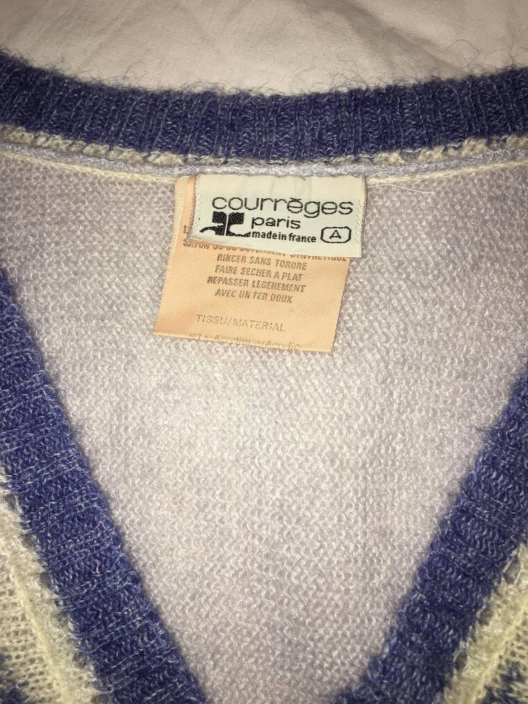 Courrèges Paris 1970's Mohair Sweater For Sale at 1stDibs