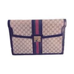 Used Gucci Canvas and Leather Briefcase