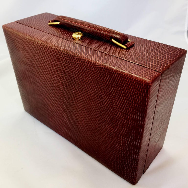 Hermes Lizard Skin Jewelry Box with Velvet Lining at 1stDibs hermes