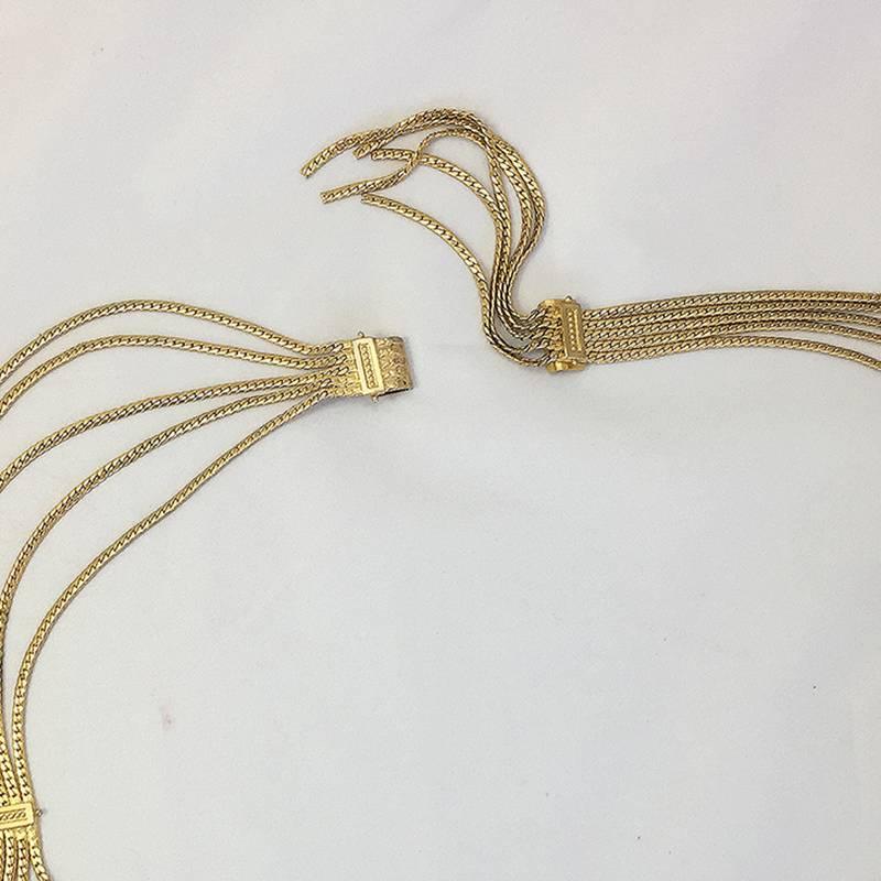 Christian Dior Mehrreihiger goldfarbener Seilkettengürtel im Zustand „Gut“ im Angebot in Los Angeles, CA