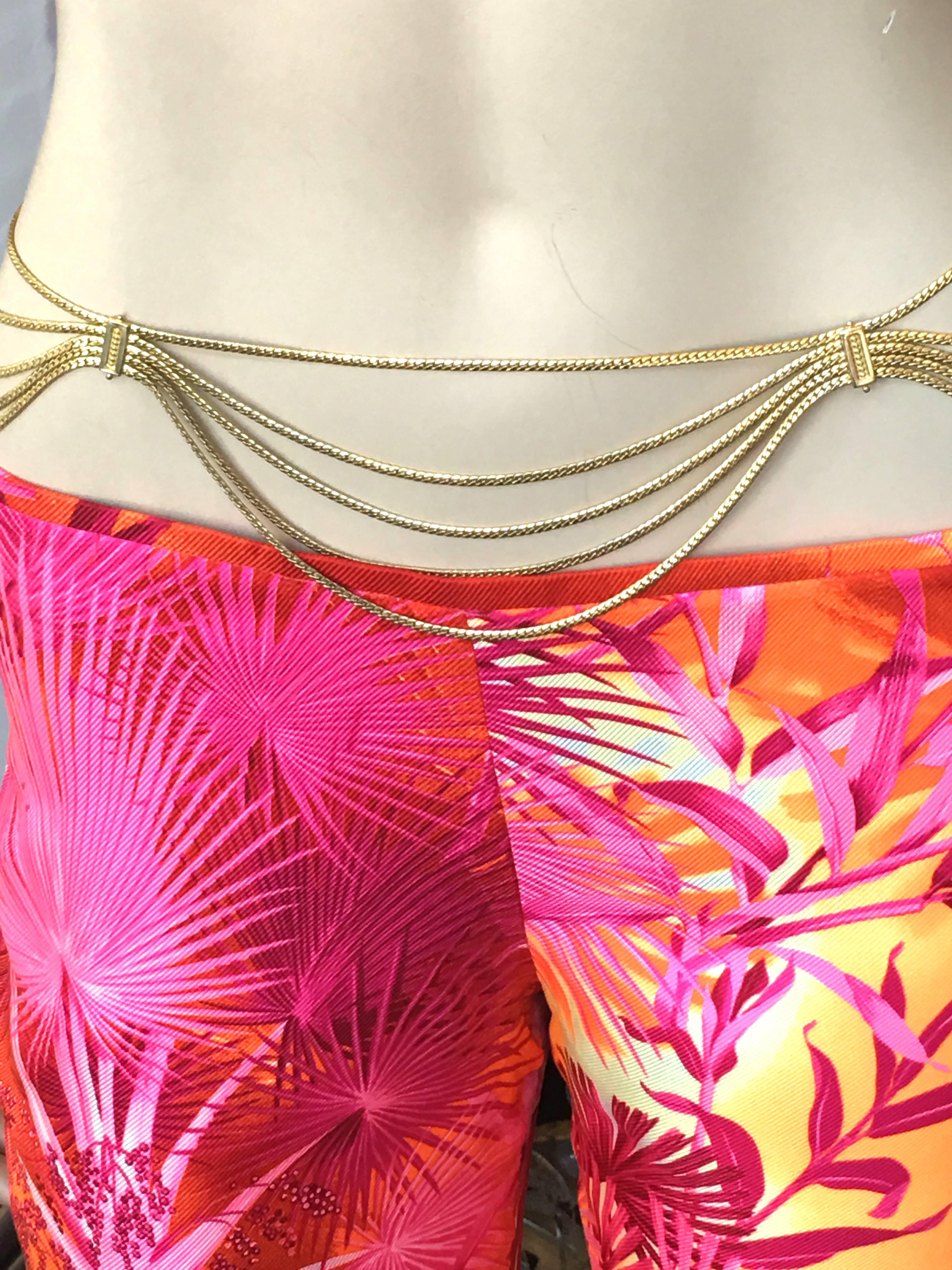 Christian Dior Mehrreihiger goldfarbener Seilkettengürtel für Damen oder Herren im Angebot