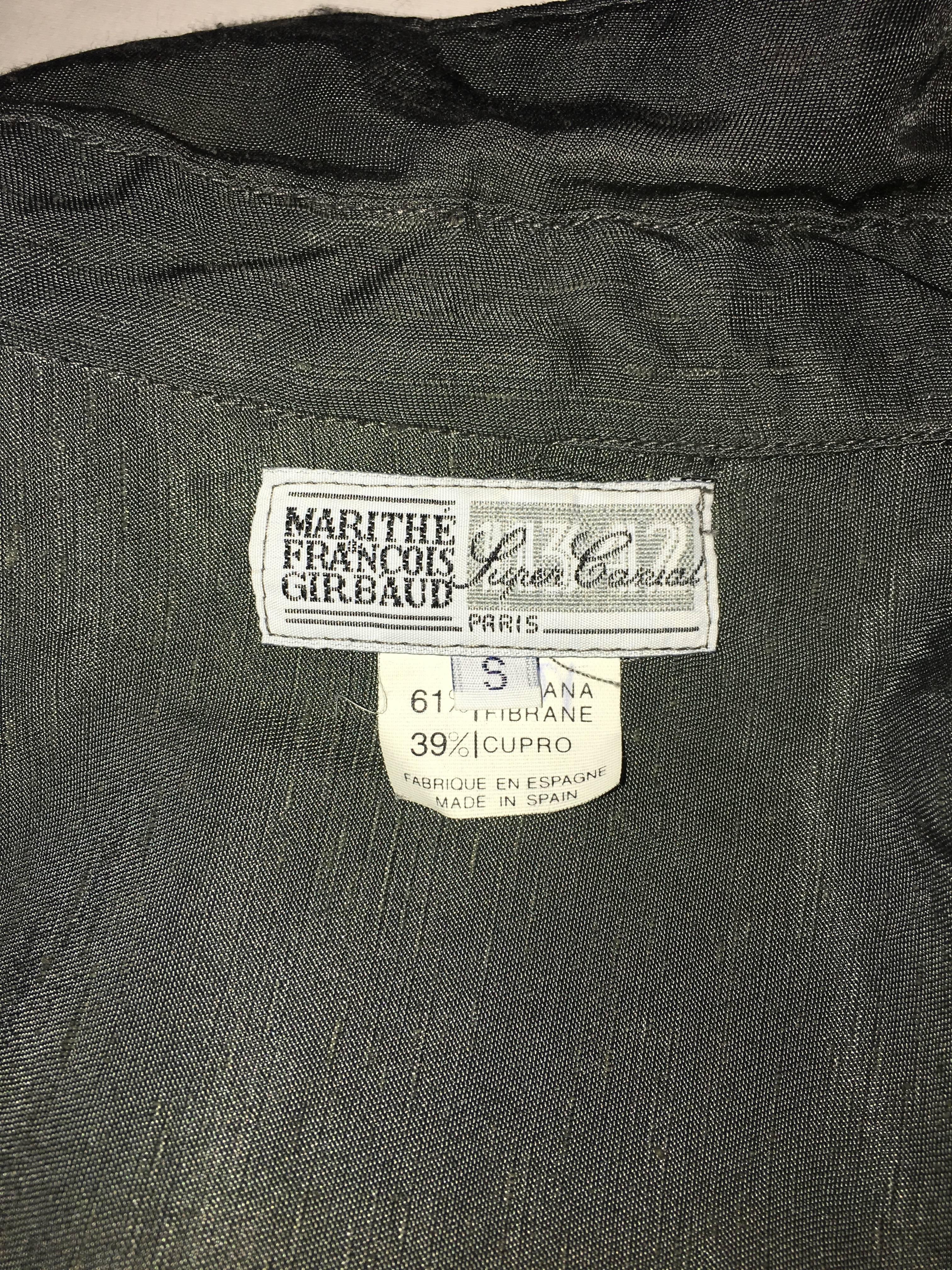 1980s Marithe + Francois Girbaud Oversized Grey Jacquard Jacket & Shirt Set For Sale 3
