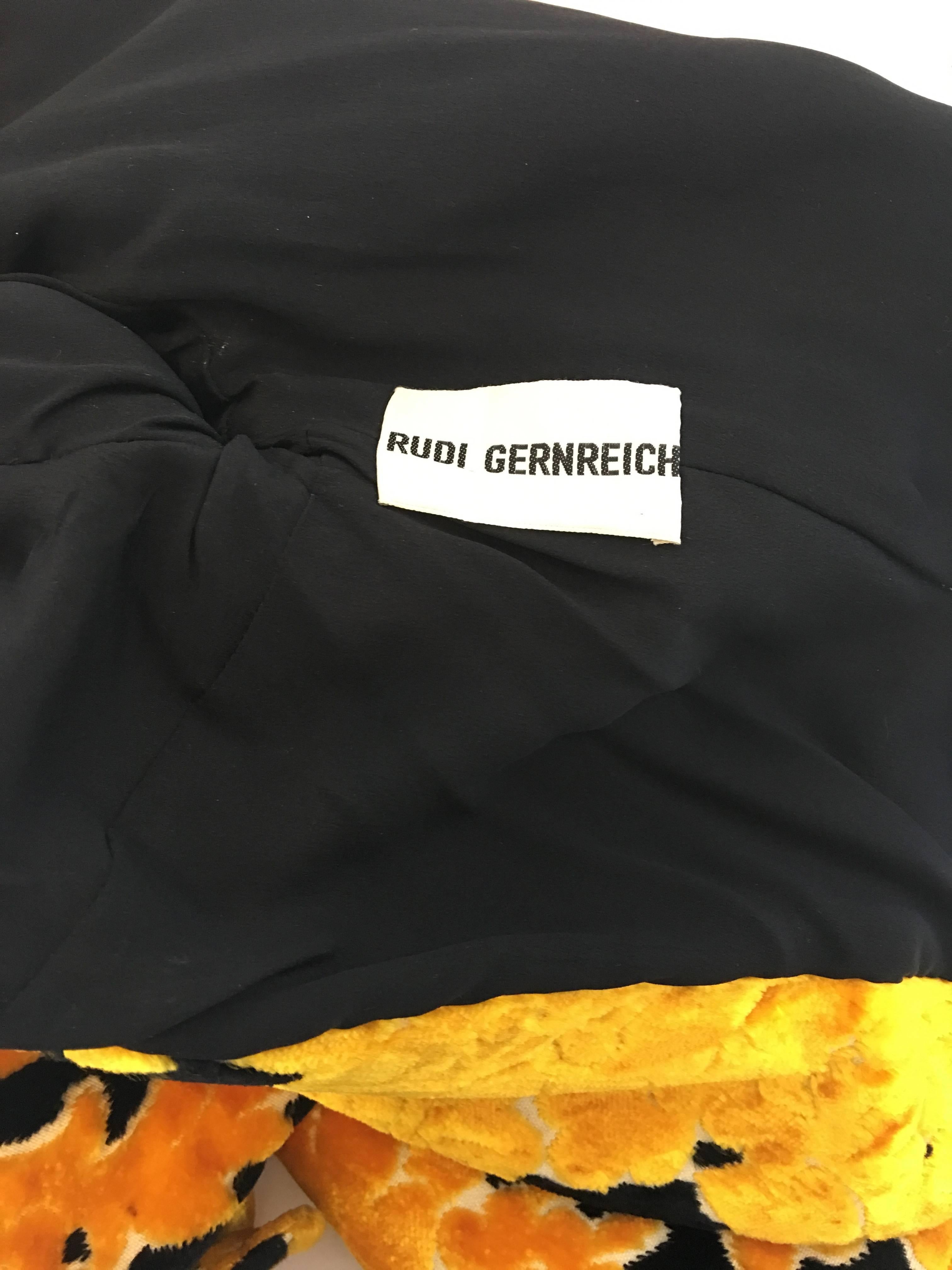 Rudi Gernreich - Veste courte en brocart de velours jaune et noir, années 1960  en vente 2