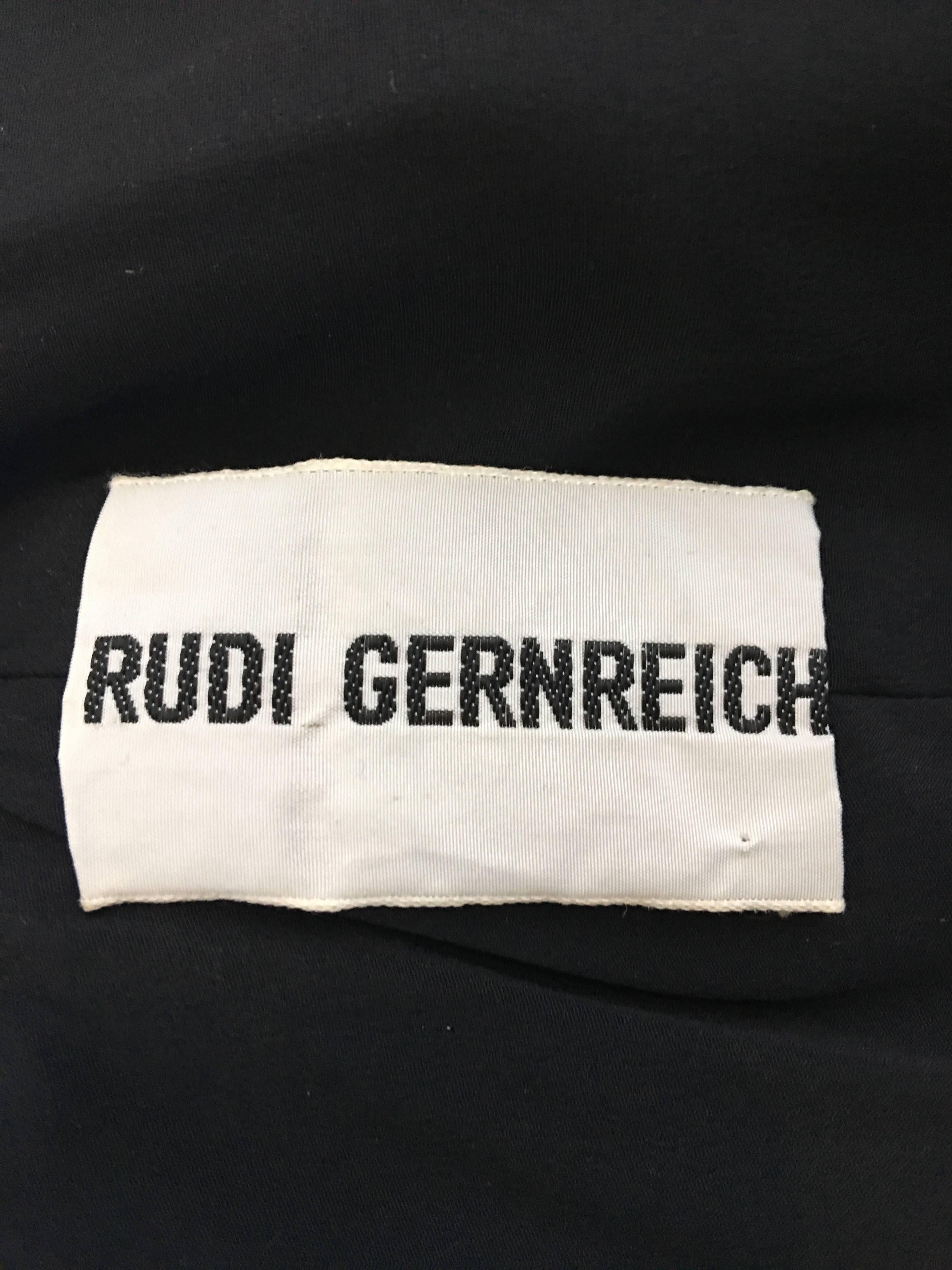 Rudi Gernreich Gelbe und schwarze Brokatjacke aus Samt, 1960er Jahre  im Angebot 3
