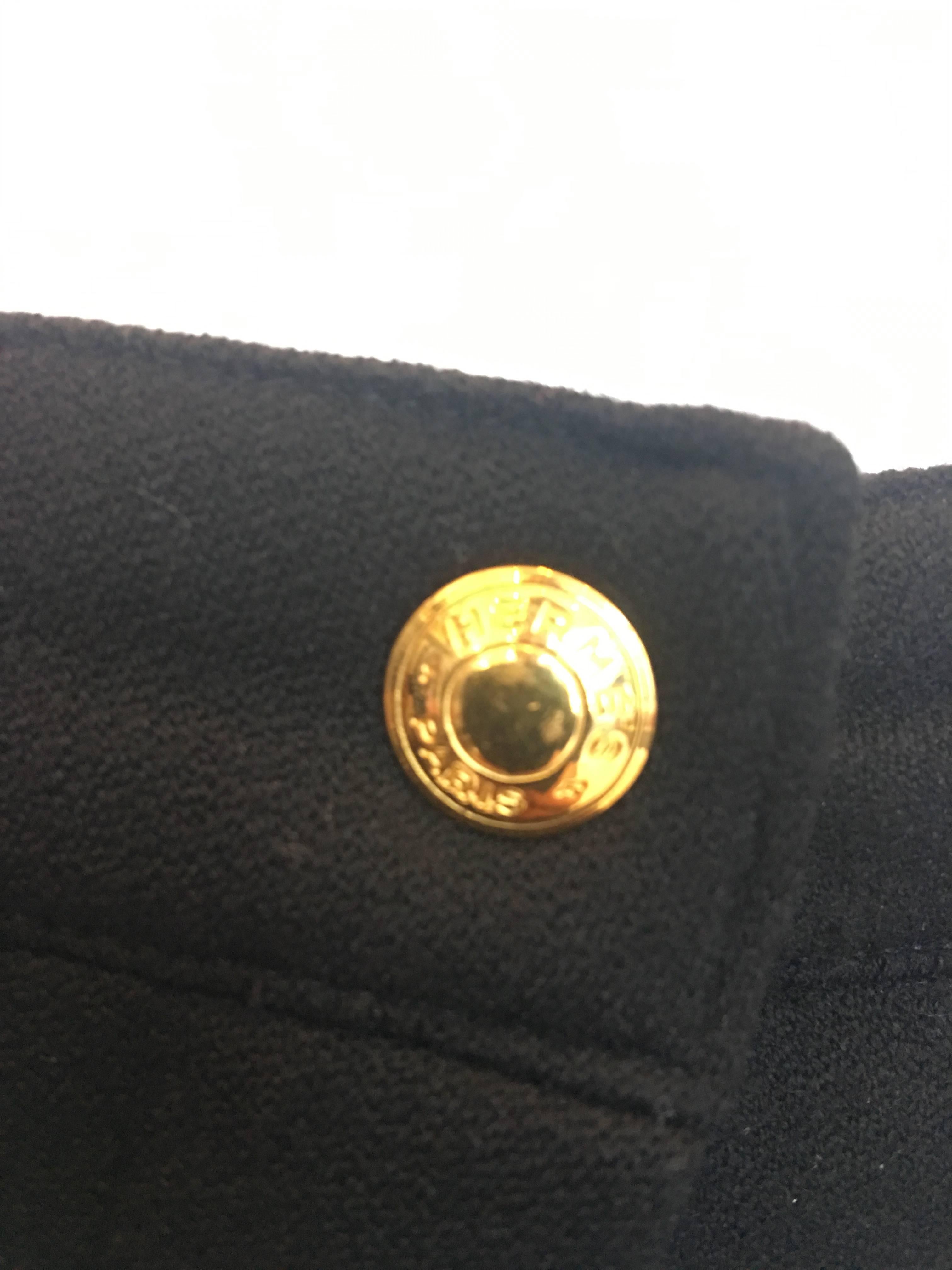 Hermes 1970's Black Wool Riding Pants For Sale 2