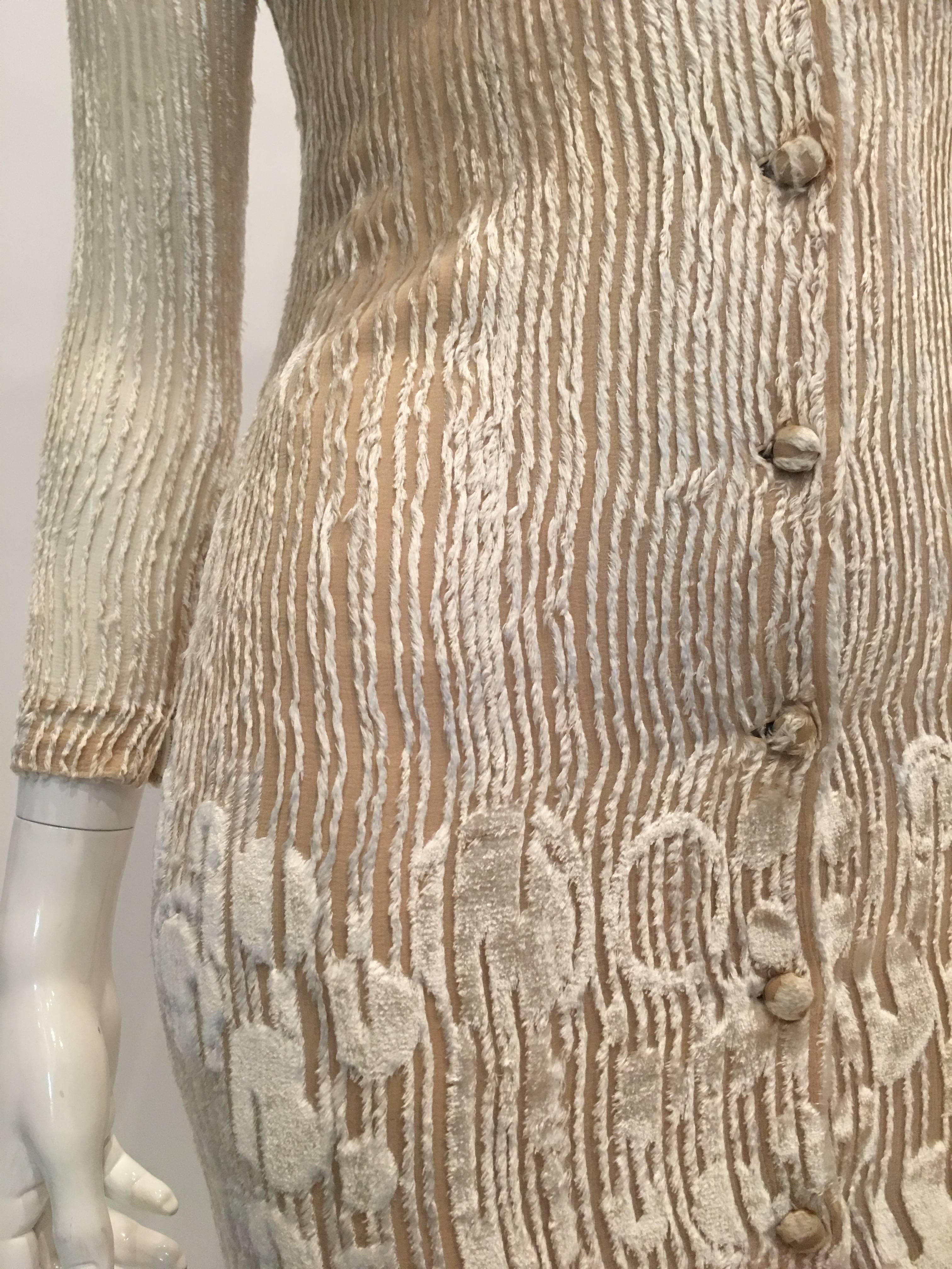 Pauline Trigere - Robe longue en velours ivoire des années 1970 Unisexe en vente