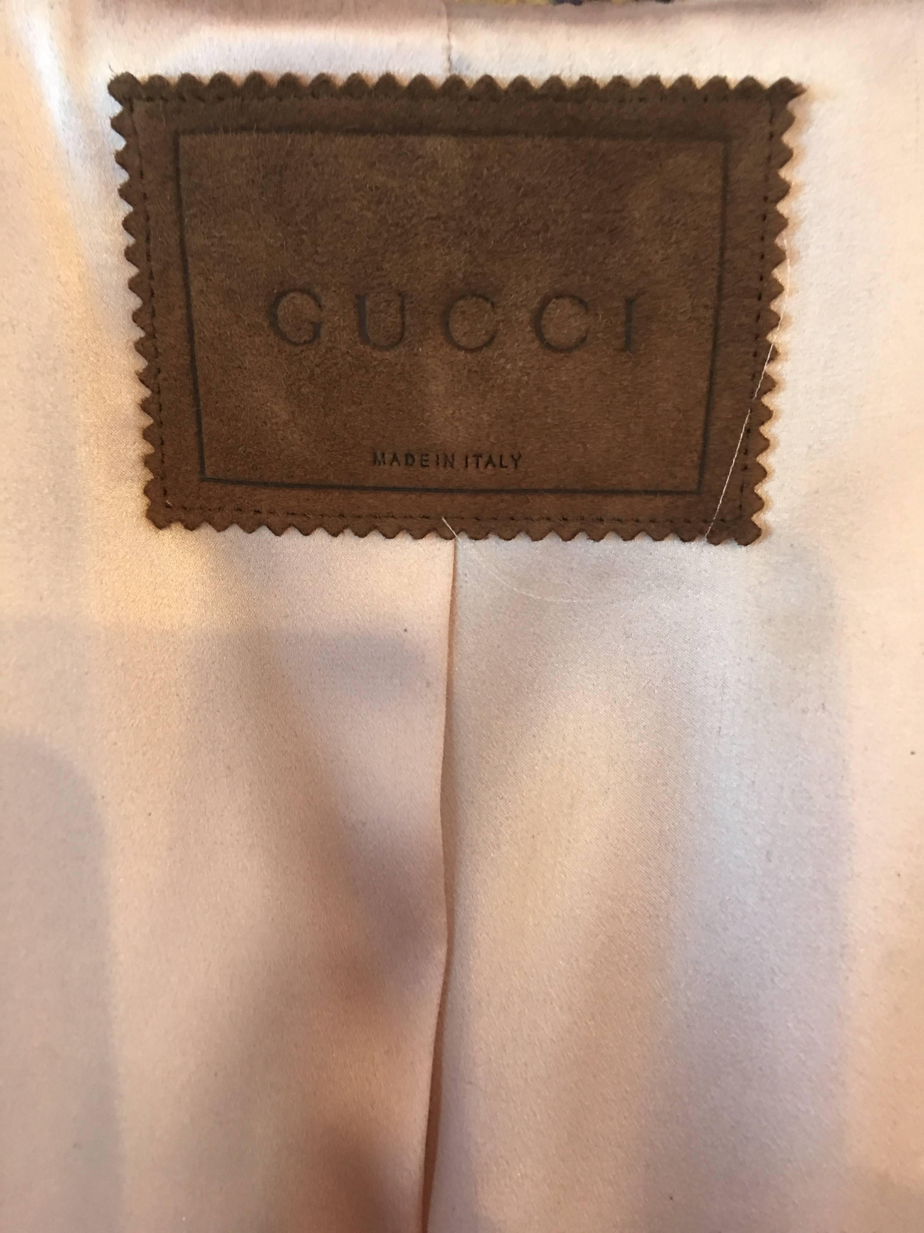 Women's or Men's GUCCI Leather Snake Skin Print Trench