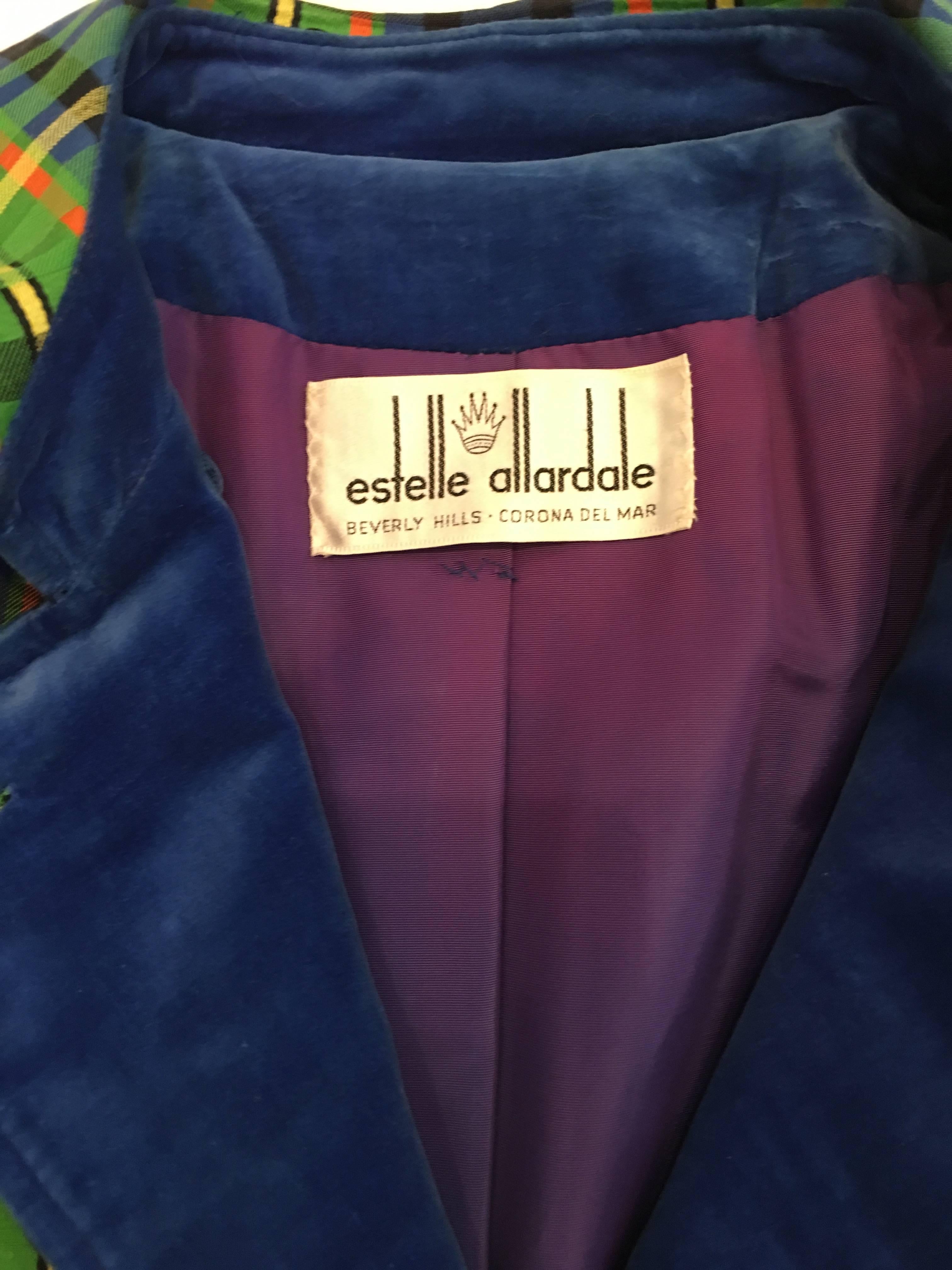 Estelle Allardale 1970's Plaid Maxi Coat 4