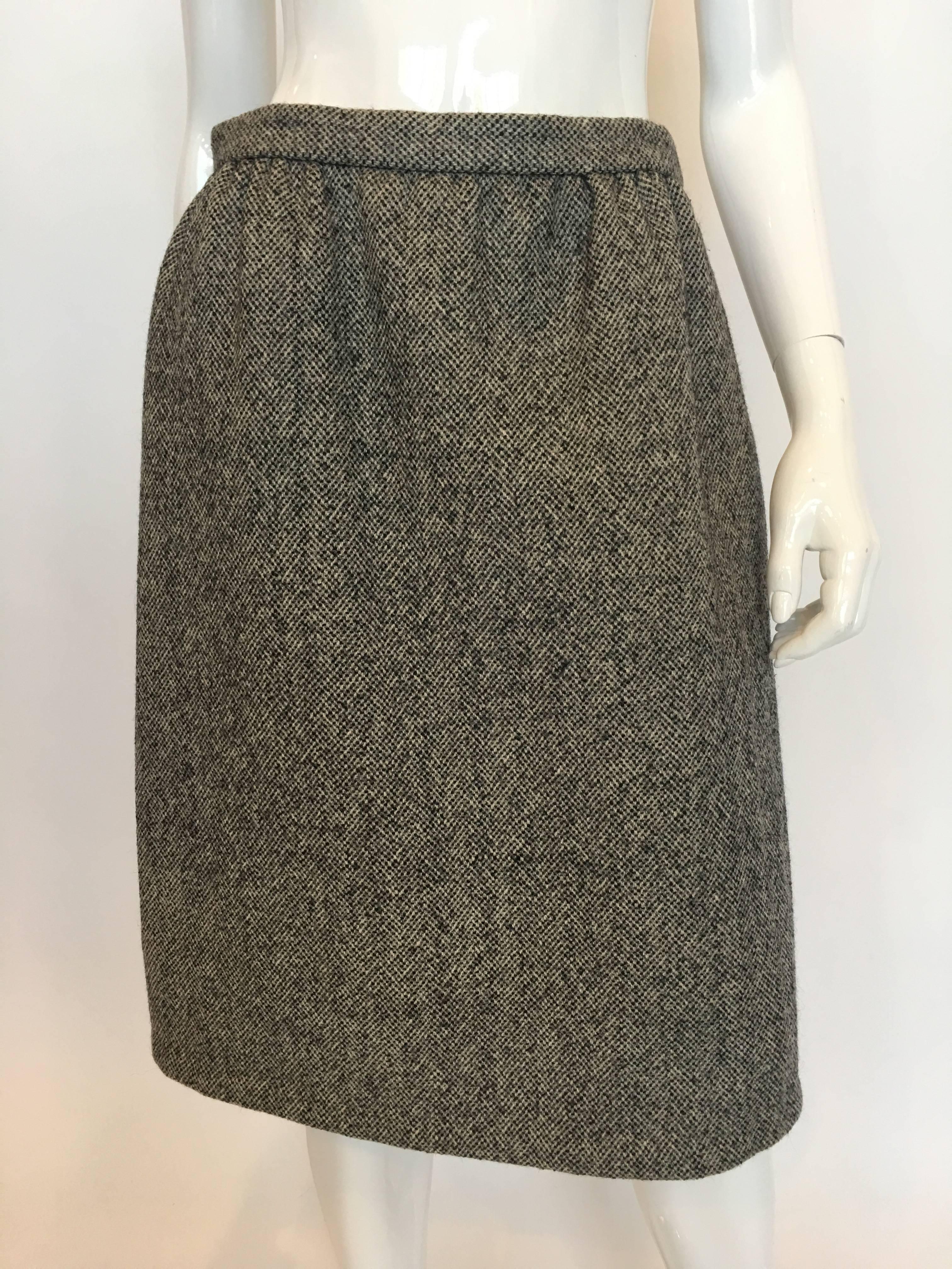 Black Norell Vintage 1960's Tweed Skirt Suit For Sale