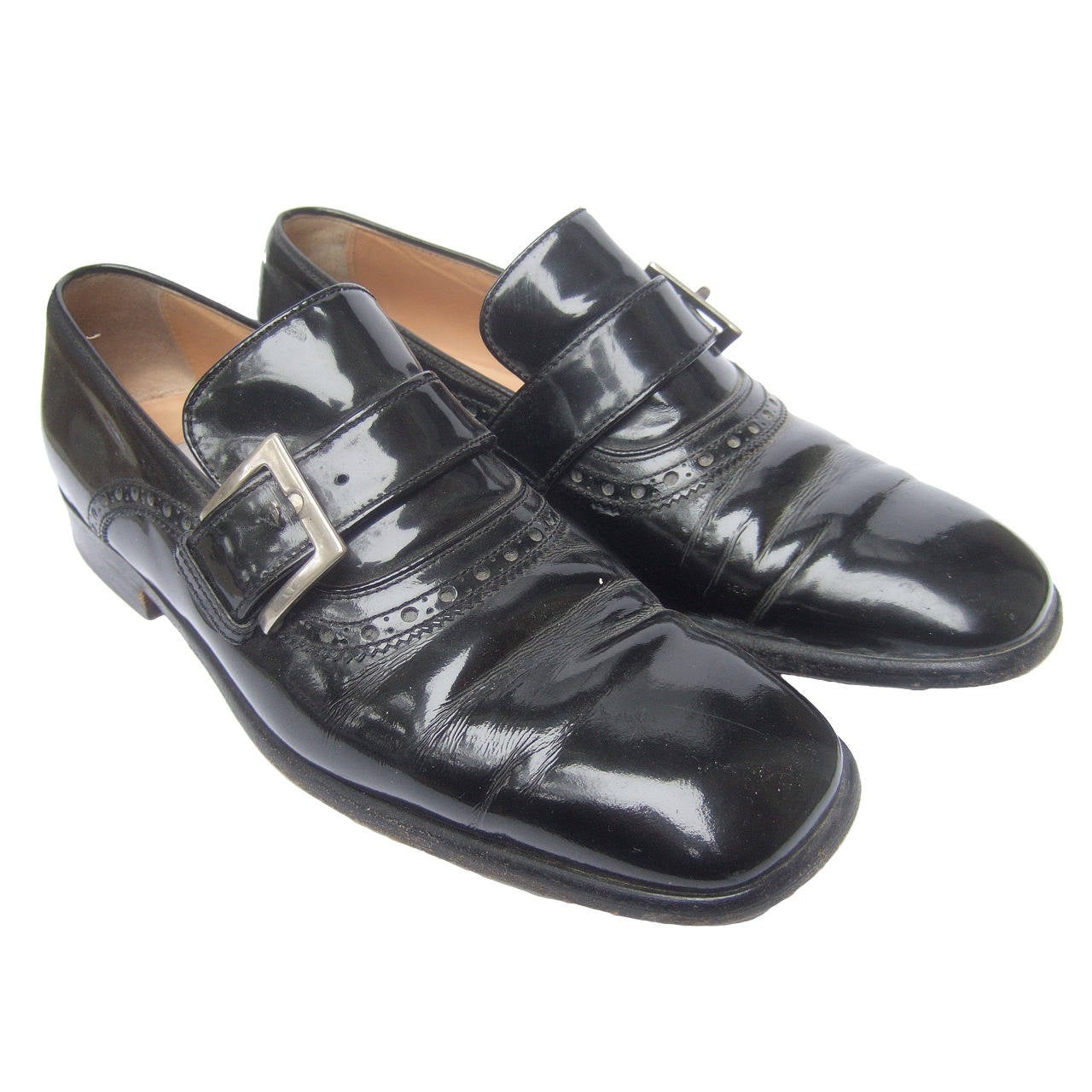 Dolce & Gabbana Men's Black Patent Leather Shoes US Size 8