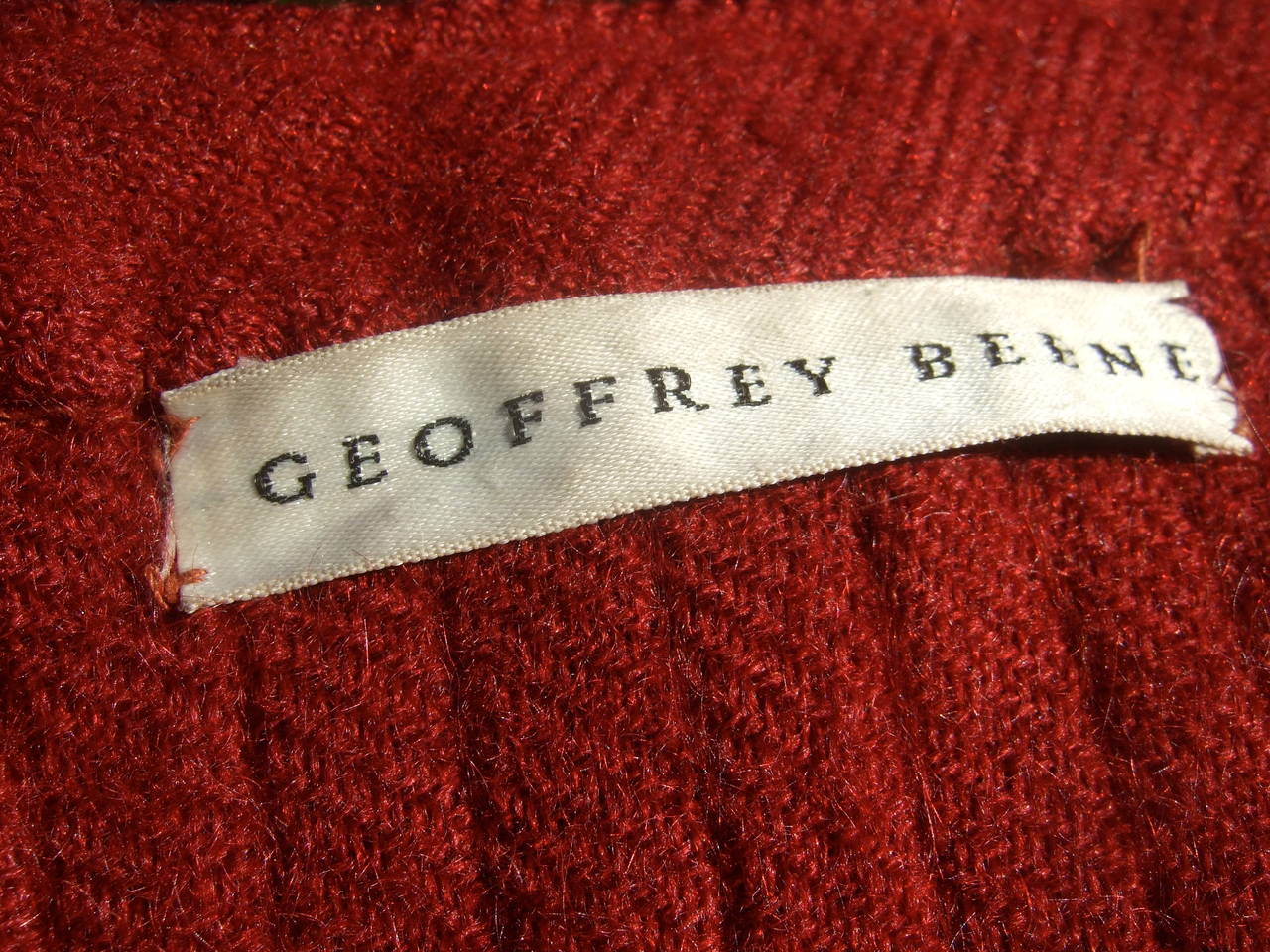 Geoffrey Beene Burgundy Wool Cocoon Coat for Saks Fifth Avenue 2