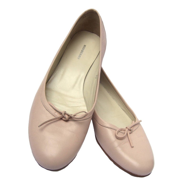 Burberry Blush Pink Leather Ballet Style Flats Size 37 at 1stDibs | blush  pink flats, flats burberry