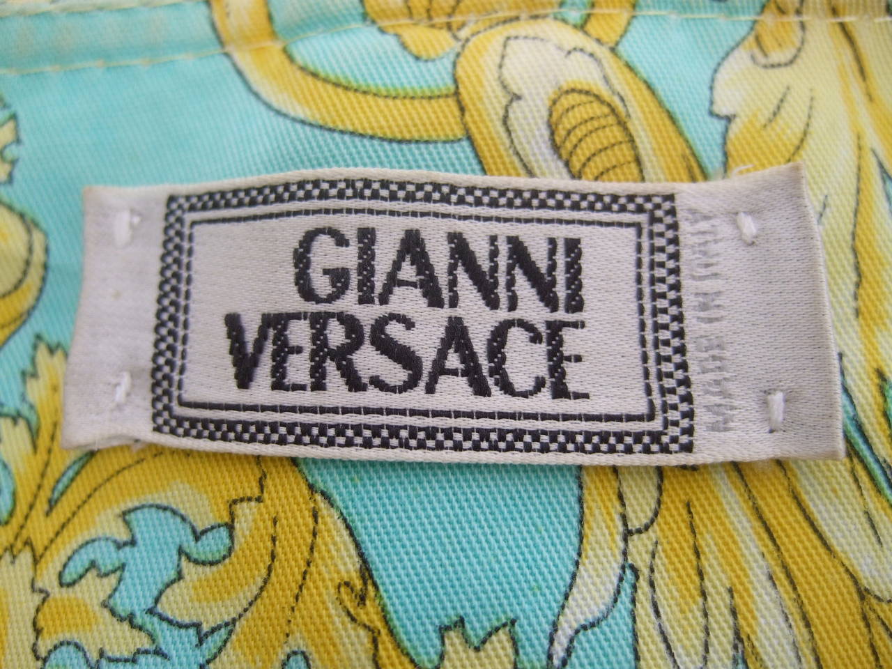 Women's Versace Vibrant Print Medusa Button Cotton Jacket US Size 10