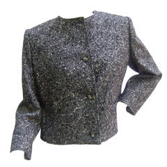 Gucci Gray Chunky Wool Jacket Made in Italy Size 44 7