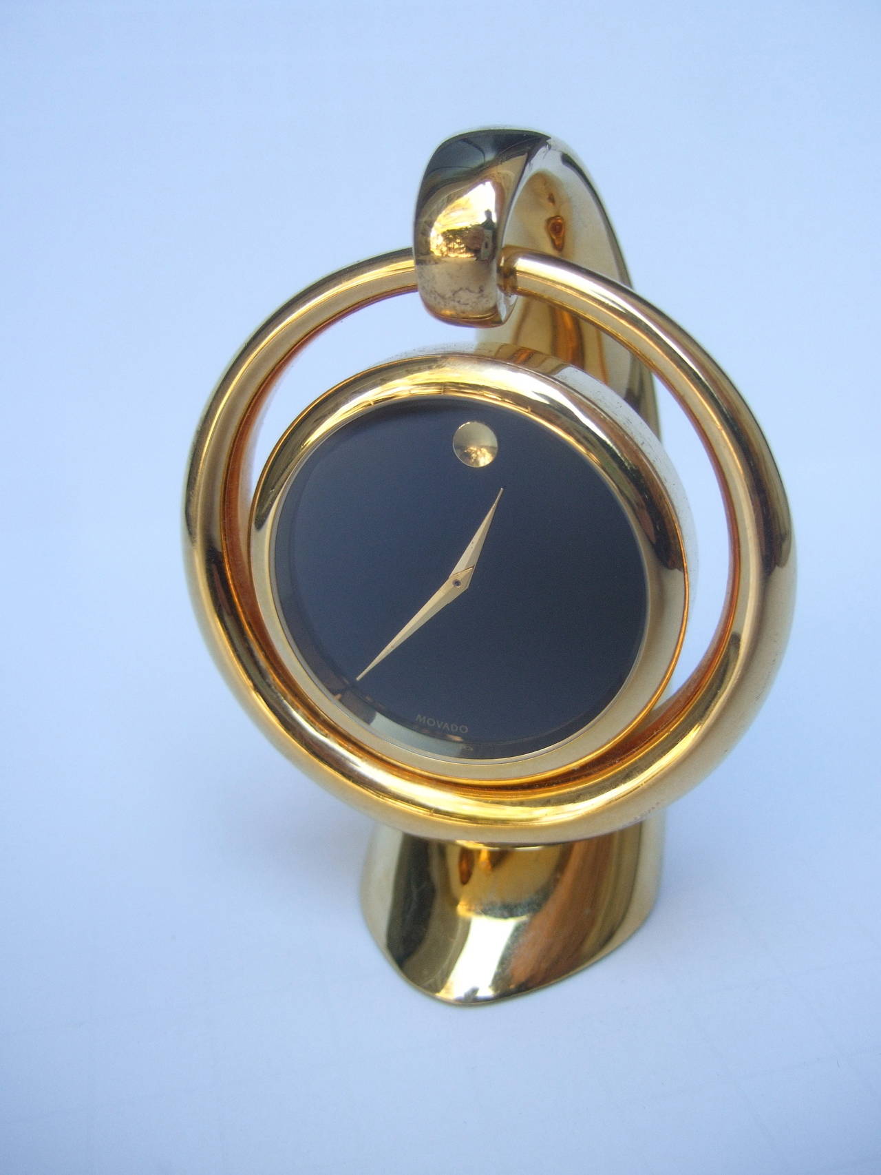 Women's Movado Sleek Gilt Metal Diminutive Desk Clock