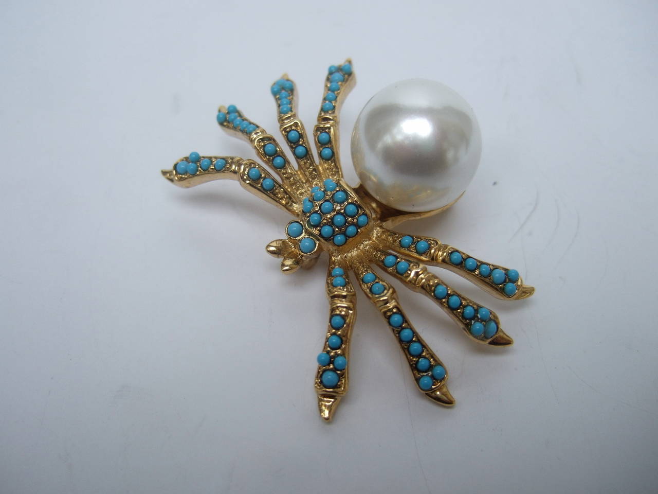 Women's Kenneth Lane Jeweled Spider Brooch c 1990s