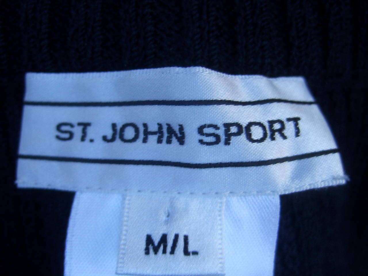 St John Sport Black Fringe Knit Zippered Poncho c 1990s In Excellent Condition In University City, MO