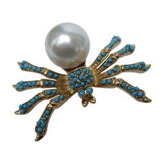 Kenneth Lane Jeweled Spider Brooch c 1990s 7
