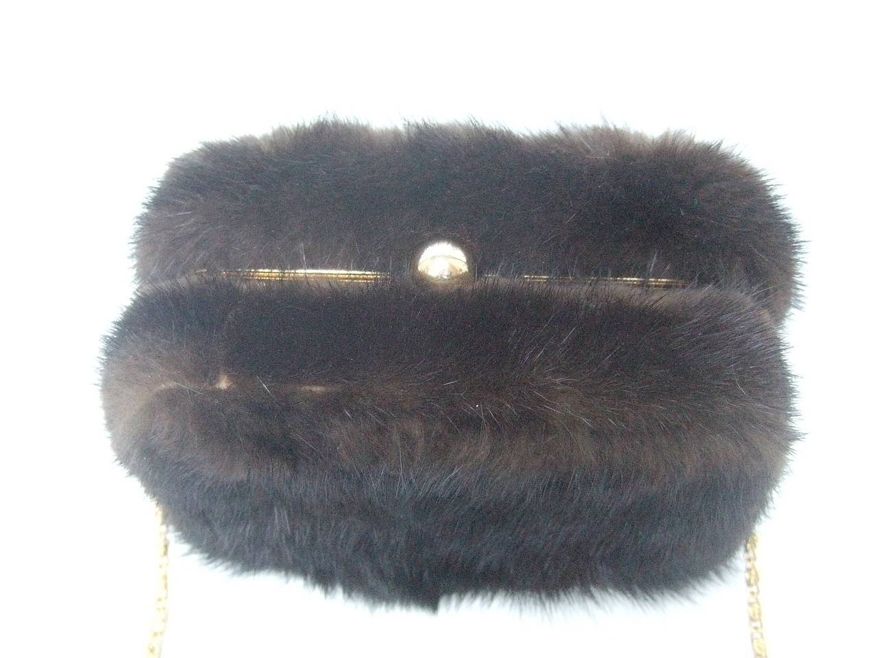 Women's Luxurious Mink Fur Diminutive Evening Bag c 1980s