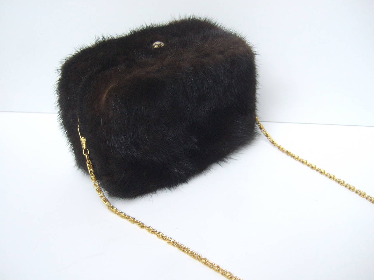 Luxurious Mink Fur Diminutive Evening Bag c 1980s In Excellent Condition In University City, MO