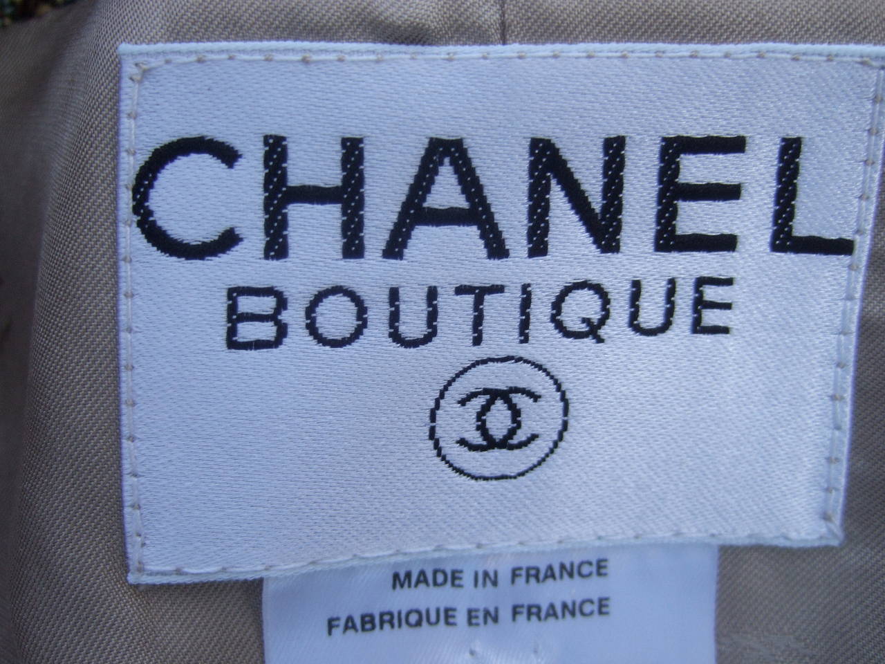 Chanel Boutique Elegant Wool & Silk Knit Skirt Suit Size 44 3