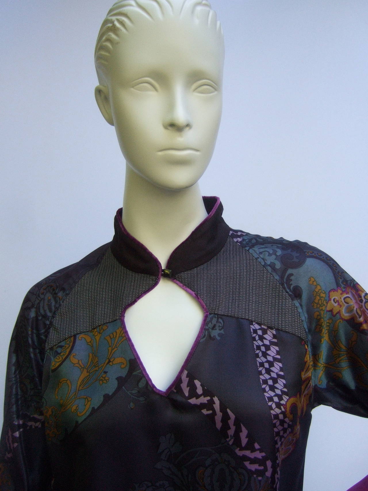silk printed tunic