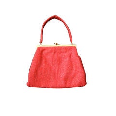 Gucci Exquiste Scarlet Glass Beaded Evening Bag c 1970 8