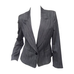 Herve Leger Paris Gray wool tailored jacket US Size 4 8
