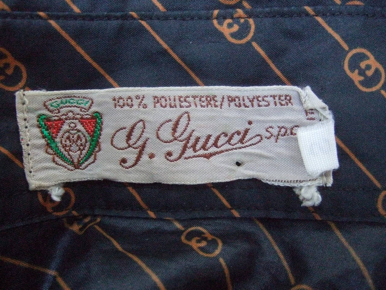Gucci 1970s Polyester Light Weight Logo Rain Coat 3