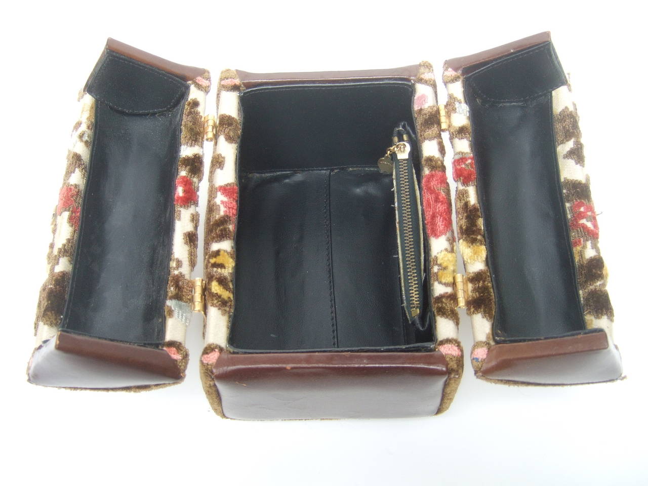 Women's Brocade Box Style Handbag Designed by Tano of Madrid c 1970