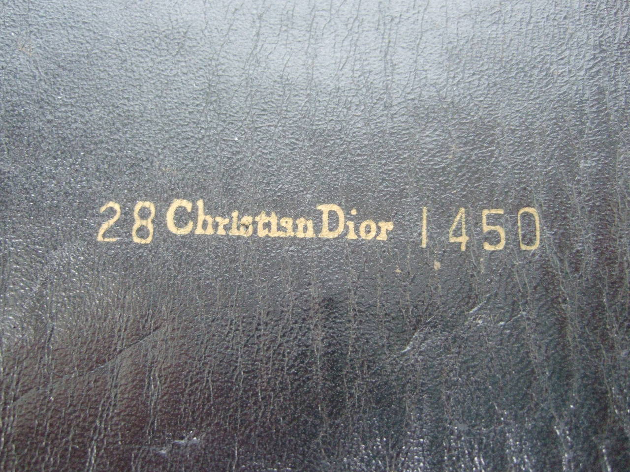 Christian Dior Wide Black Leather Vintage Belt c 1970 2