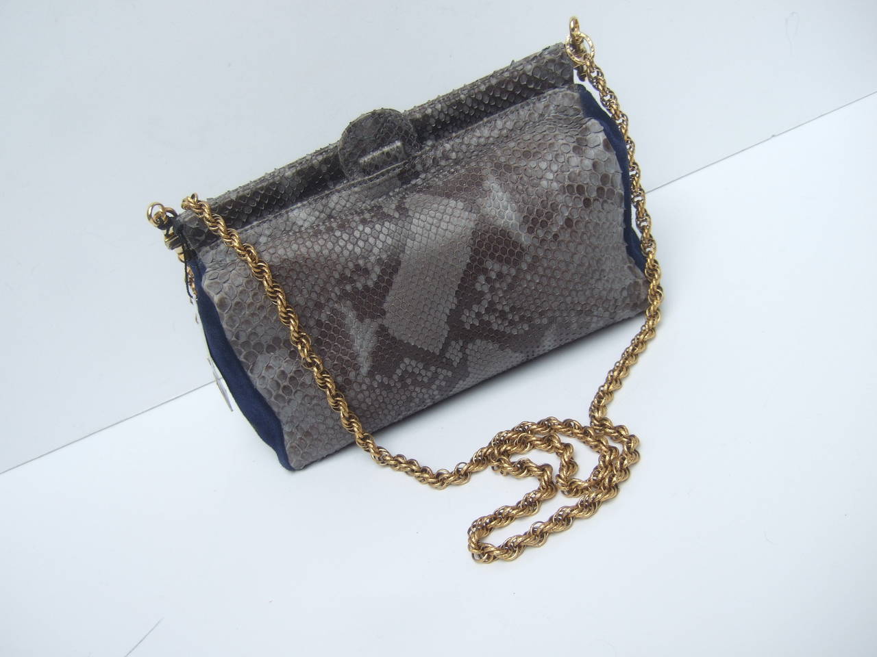Women's Exotic Python Handbag Designed by Meredith Wendell Italy