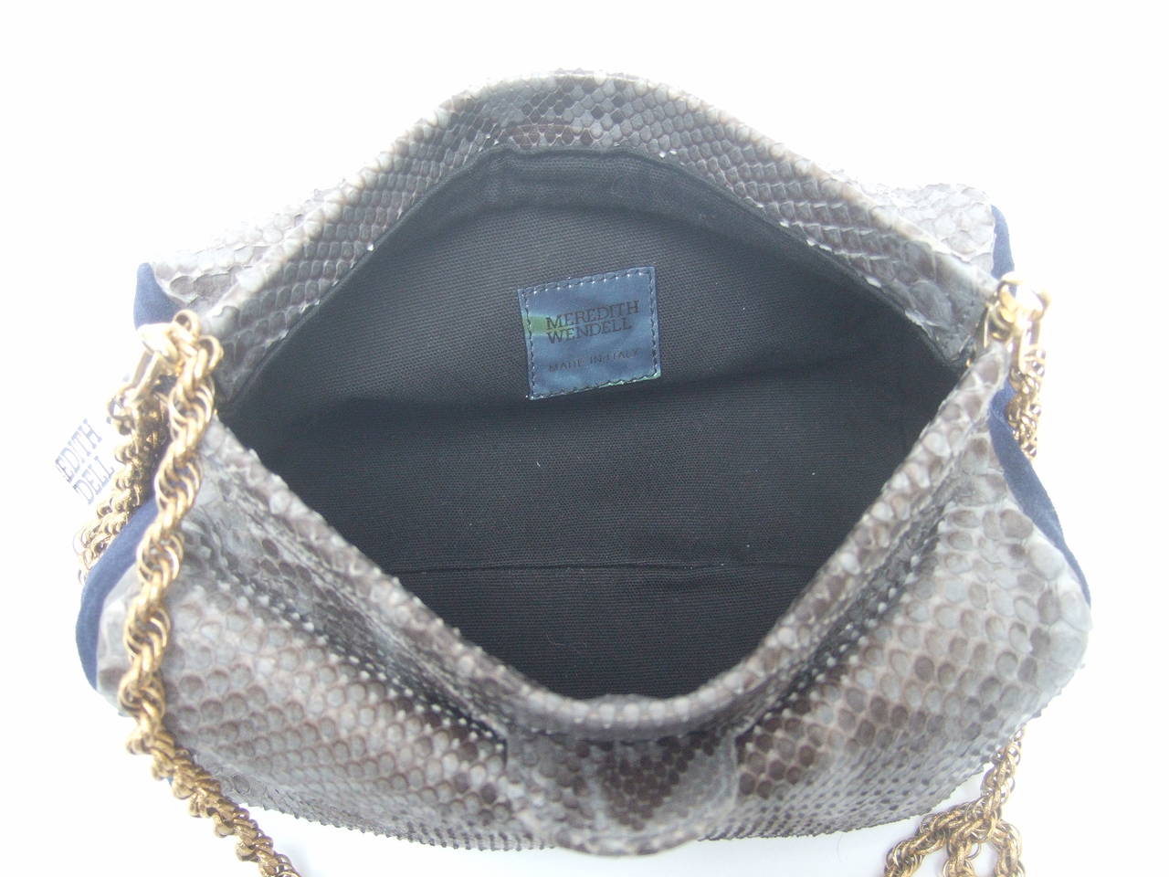 Exotic Python Handbag Designed by Meredith Wendell Italy 4