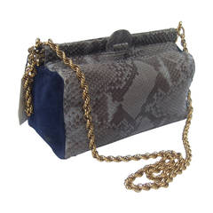 Exotic Python Handbag Designed by Meredith Wendell Italy