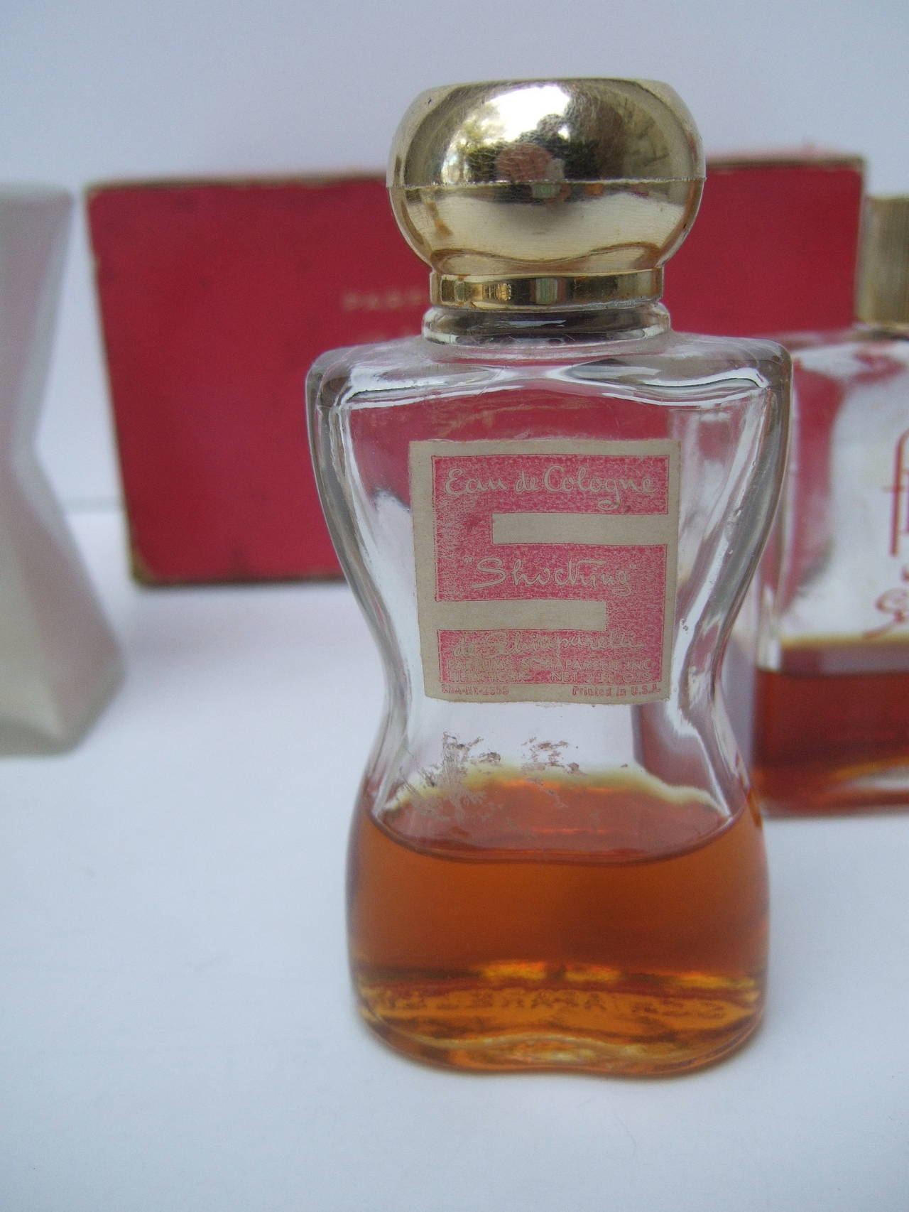 Schiaparelli Collection of Vintage Perfume Bottles c 1950s 1