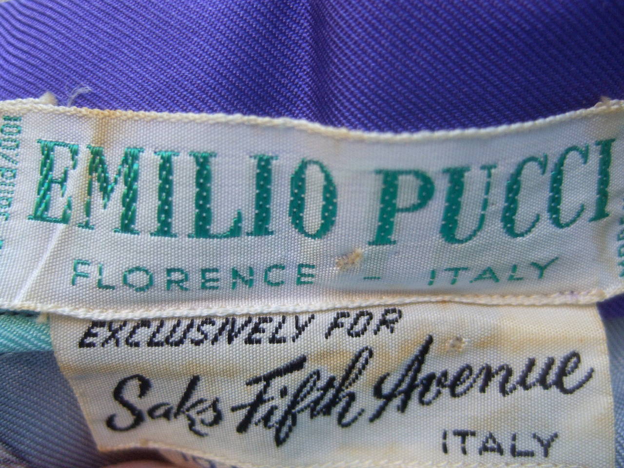 Emilio Pucci Iconic Graphic Print Silk Blouse c 1970 1