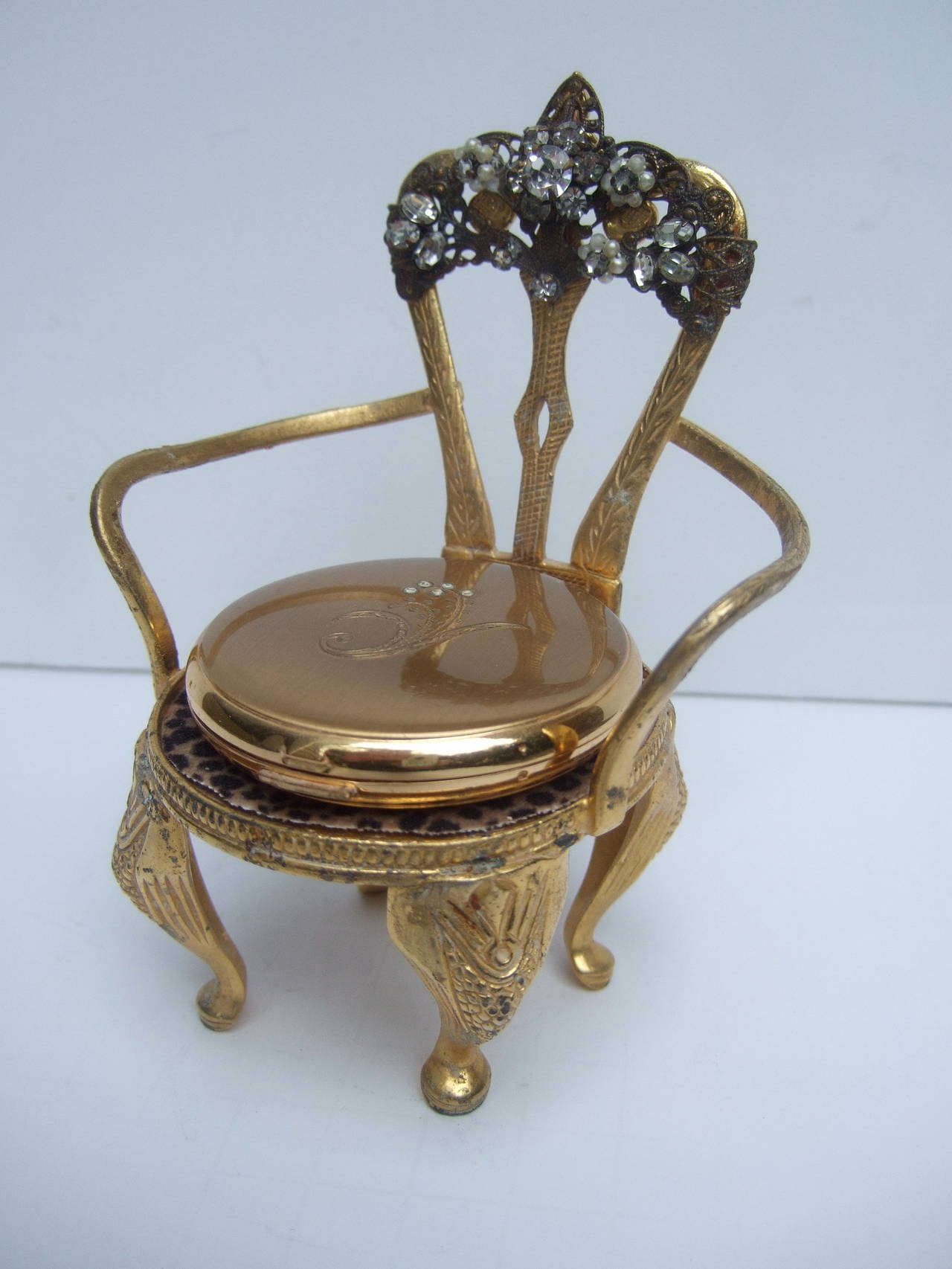 Original by Robert' Jeweled Vanity Compact Chair Collectible 1