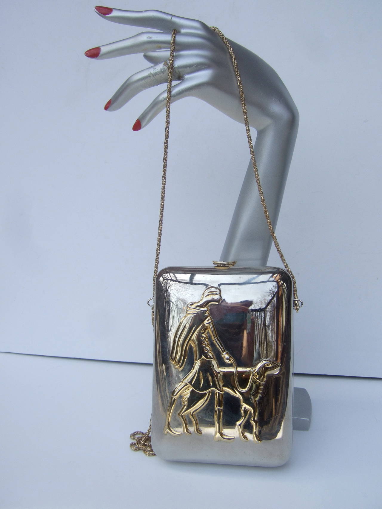 Unique Figural Metal Woman Evening Bag c 1980 at 1stDibs