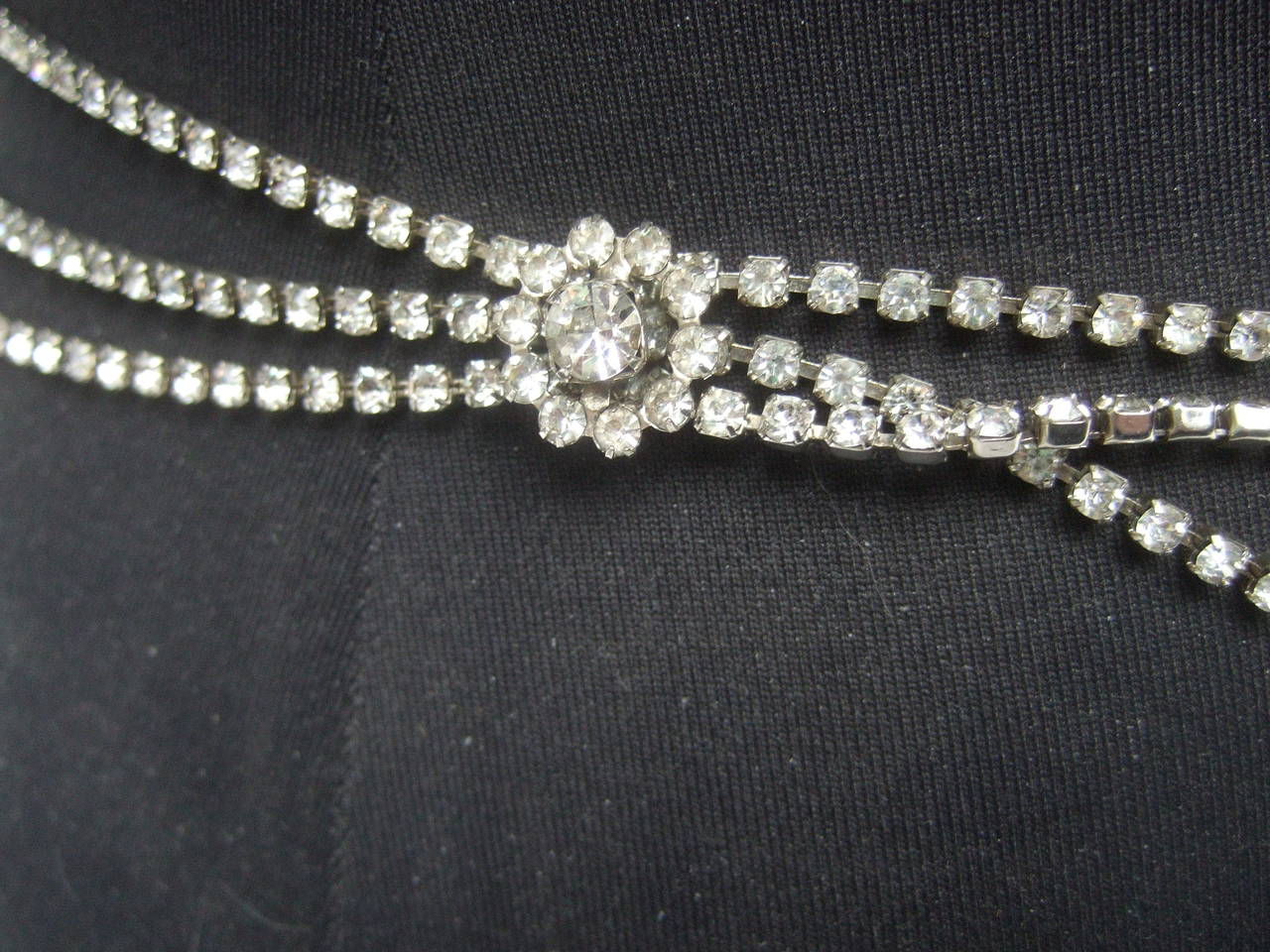 Christian Dior Diamante Crystal Rhinestone Belt c 1970 5