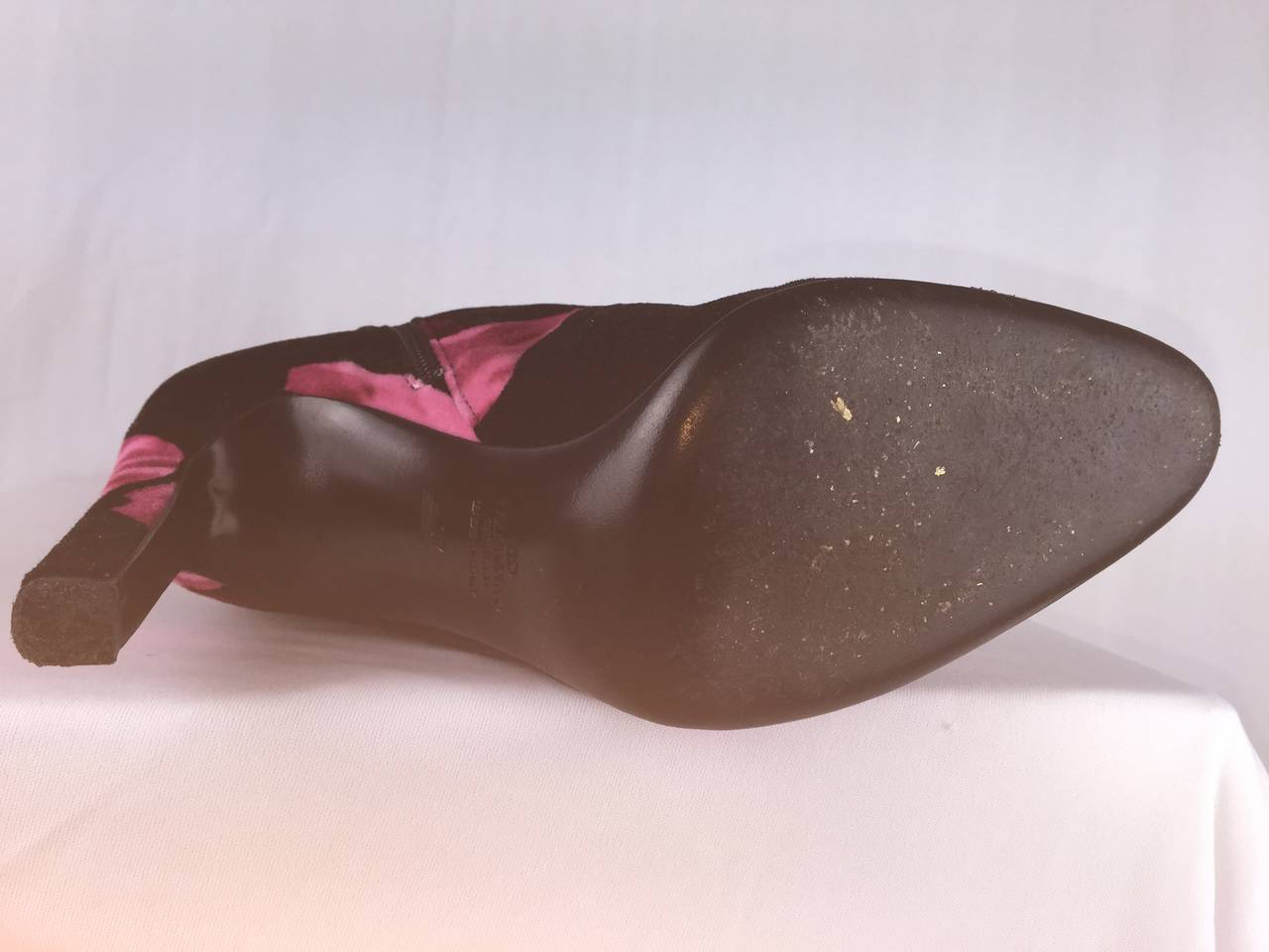 Valentino Rose Petal Velvet Boots at 1stDibs