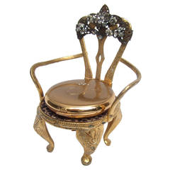 Original by Robert' Jeweled Vanity Compact Chair Collectible