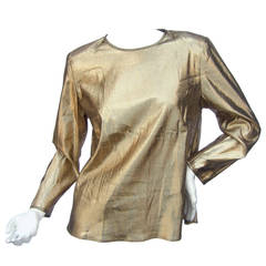 Geoffrey Beene Gold Metallic Blouse for Neiman Marcus